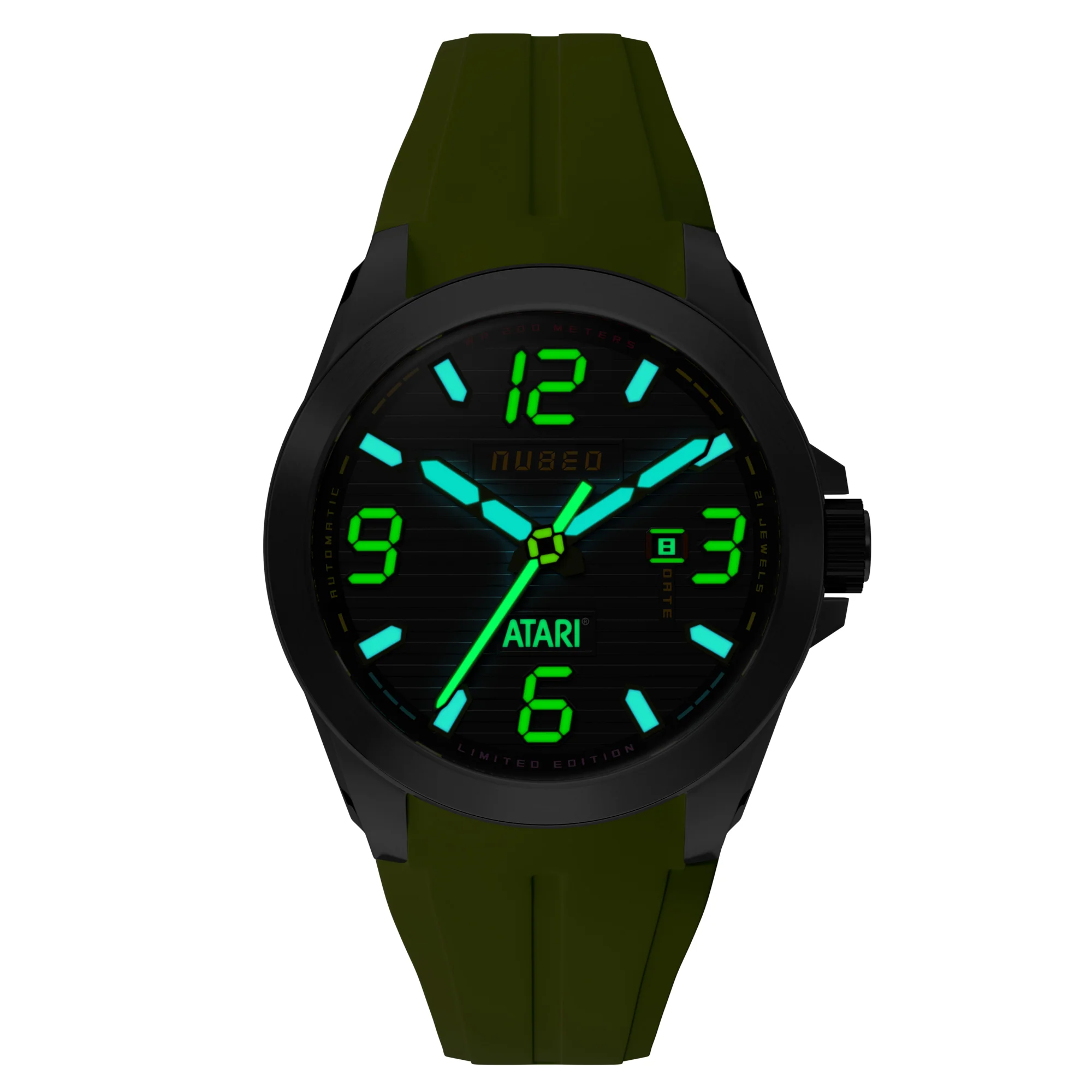 Nubeo Men's 48mm Torrent Automatic Atari Rainbow Limited Edition Rubber Strap Watch - Image 9
