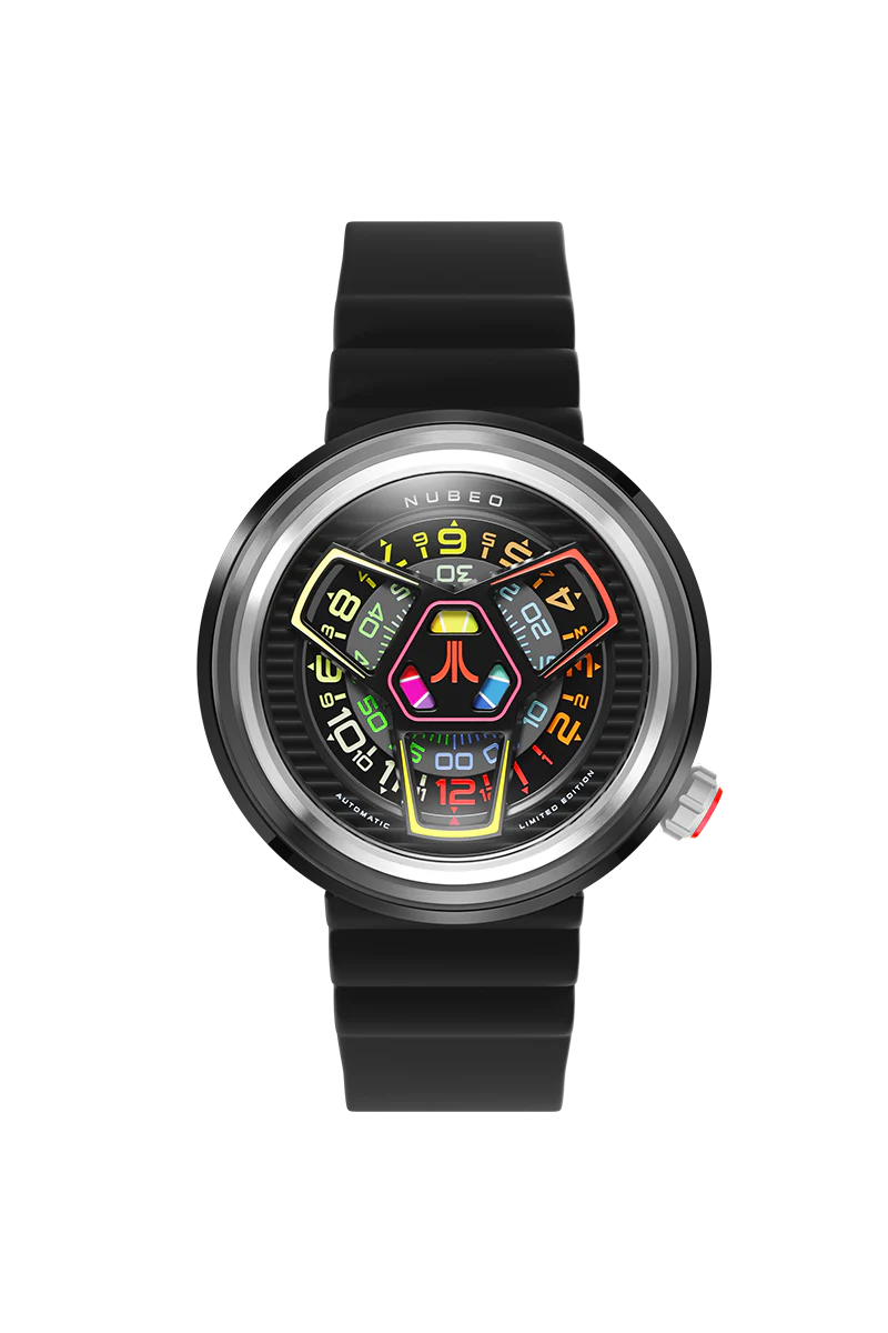 Nubeo Men's 48mm Ventana Atari Retro Gamer Automatic Rubber Strap Watch - Image 2
