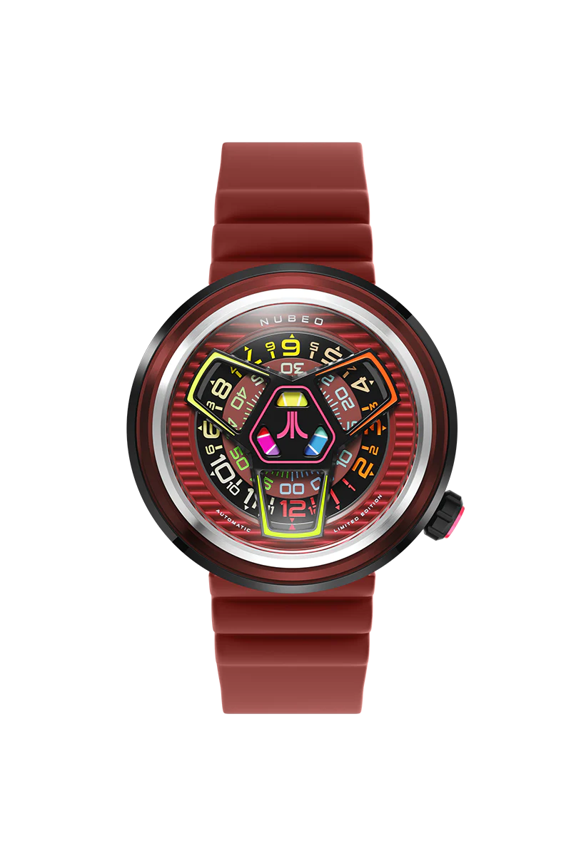 Nubeo Men's 48mm Ventana Atari Retro Gamer Automatic Rubber Strap Watch - Image 3