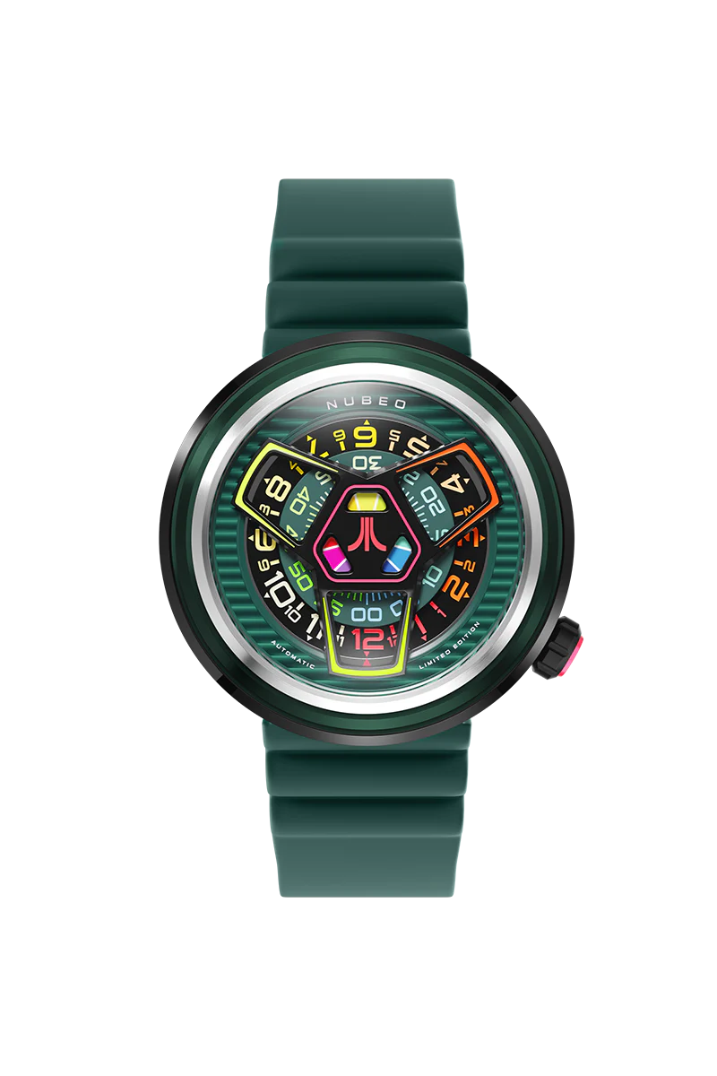 Nubeo Men's 48mm Ventana Atari Retro Gamer Automatic Rubber Strap Watch - Image 4