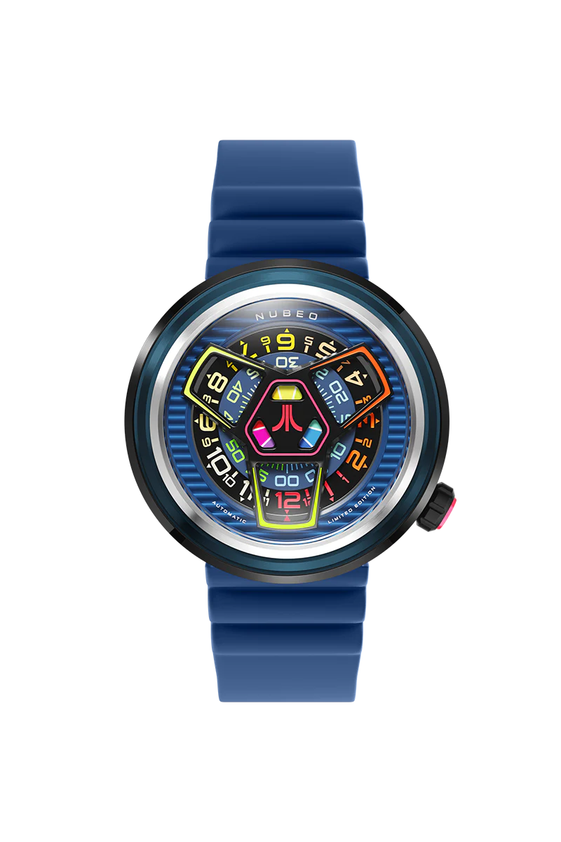 Nubeo Men's 48mm Ventana Atari Retro Gamer Automatic Rubber Strap Watch - Image 5