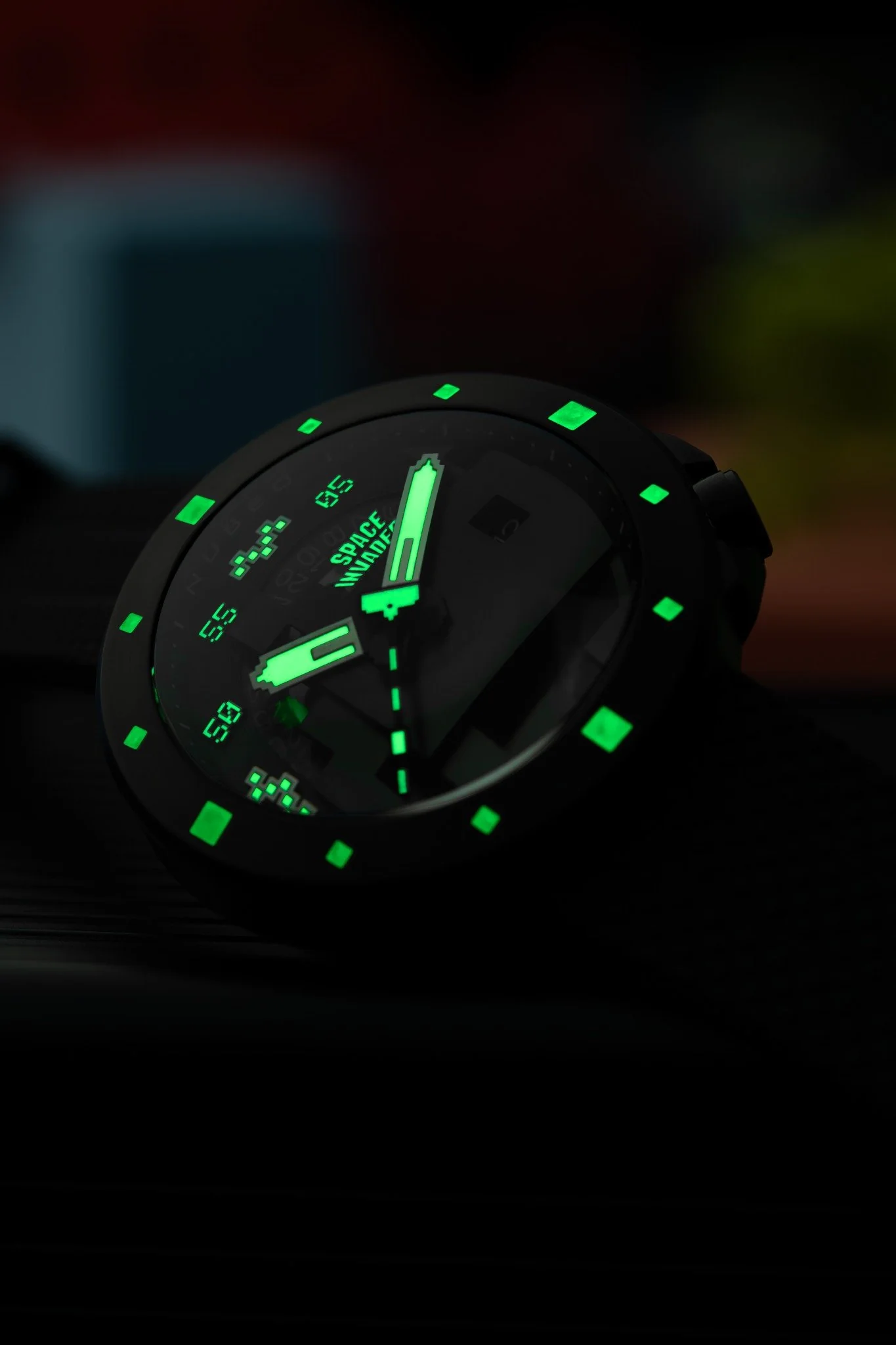 Nubeo Men's 50mm Cassini Space Invaders Automatic Limited Edition Black Strap Watch - Image 7