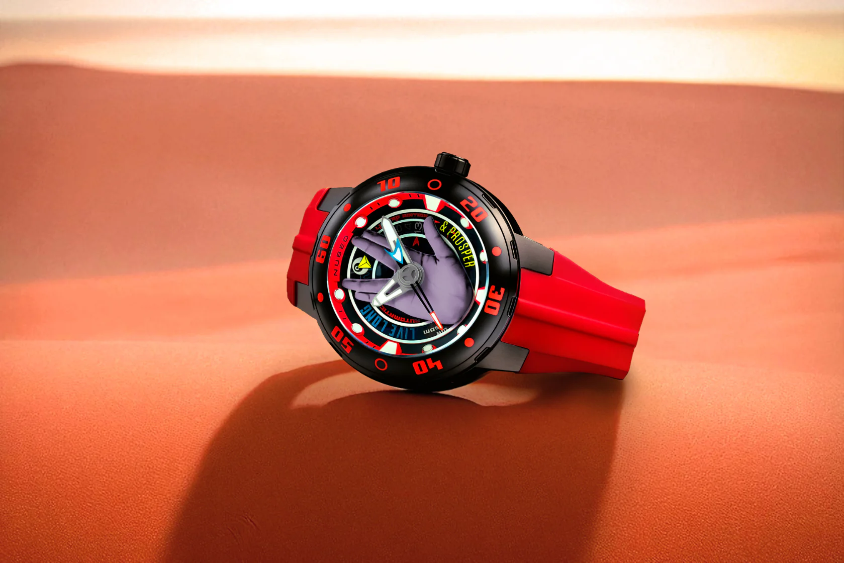 Nubeo Men's 50mm Mariner Star Trek Live Long & Prosper Automatic Strap Watch - Image 9