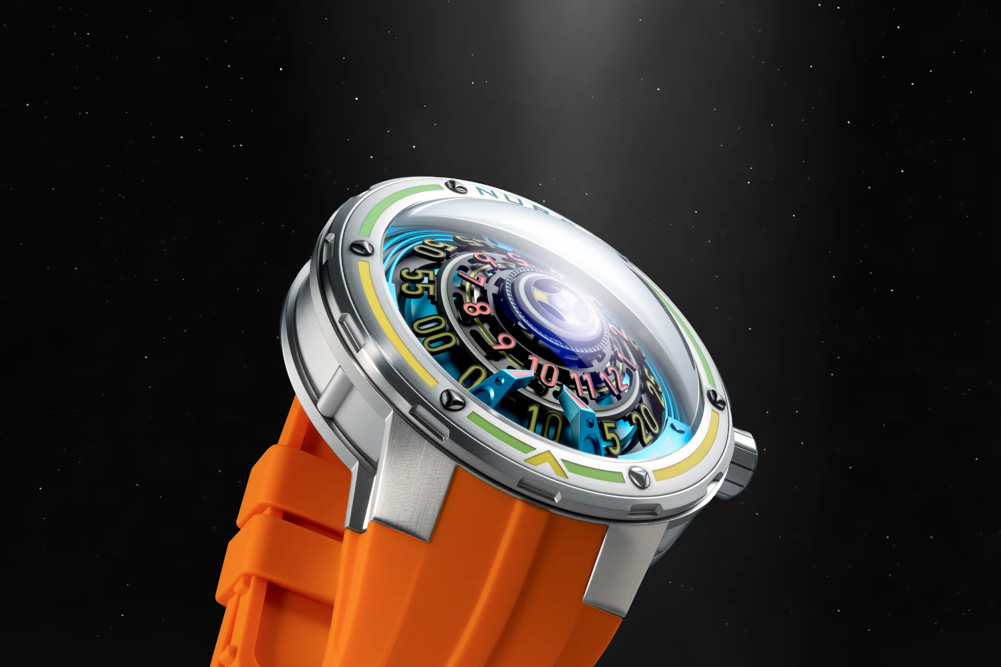 Nubeo Men's 50mm Orbiter Automatic Limited Edition Silicone Strap Watch - Image 10
