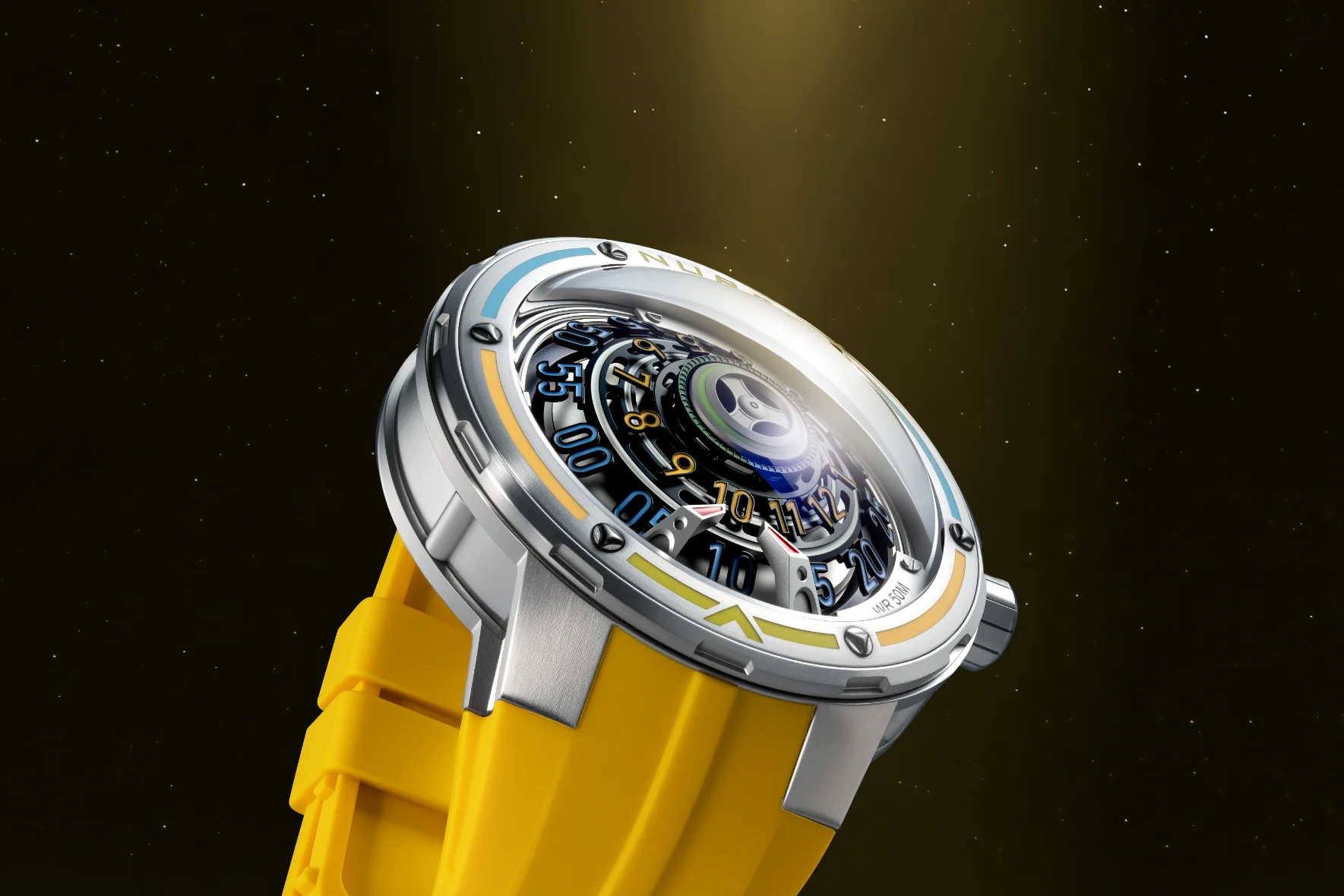 Nubeo Men's 50mm Orbiter Automatic Limited Edition Silicone Strap Watch - Image 11