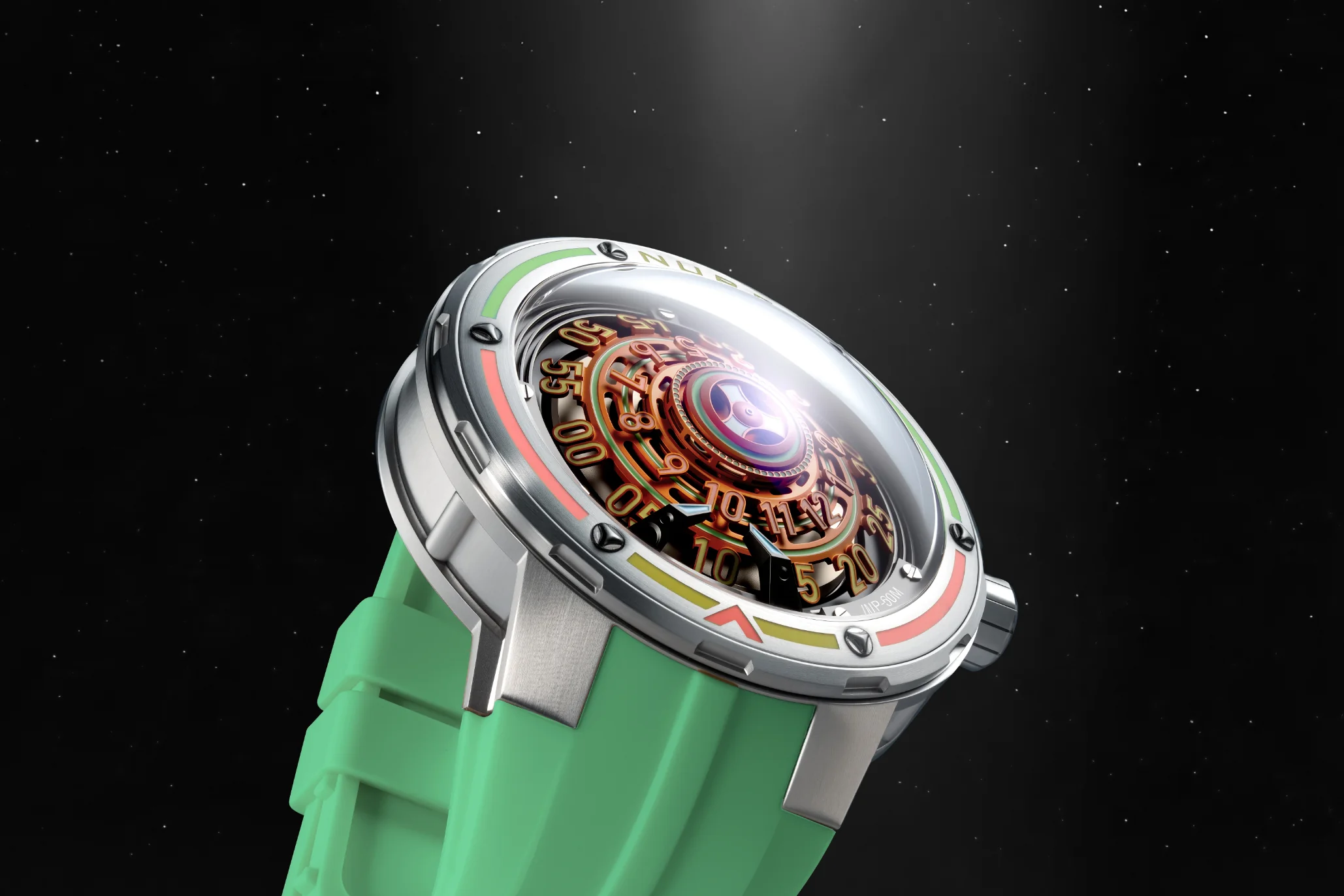 Nubeo Men's 50mm Orbiter Automatic Limited Edition Silicone Strap Watch - Image 16