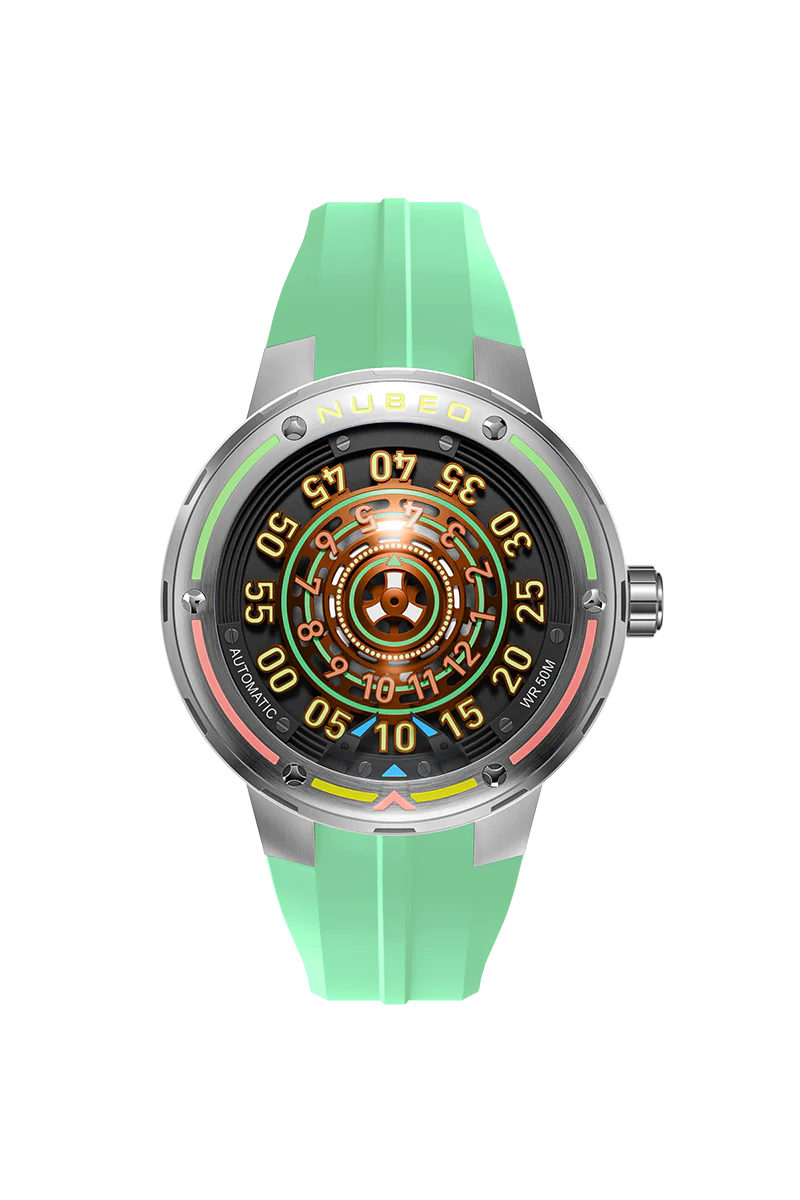 Nubeo Men's 50mm Orbiter Automatic Limited Edition Silicone Strap Watch - Image 8