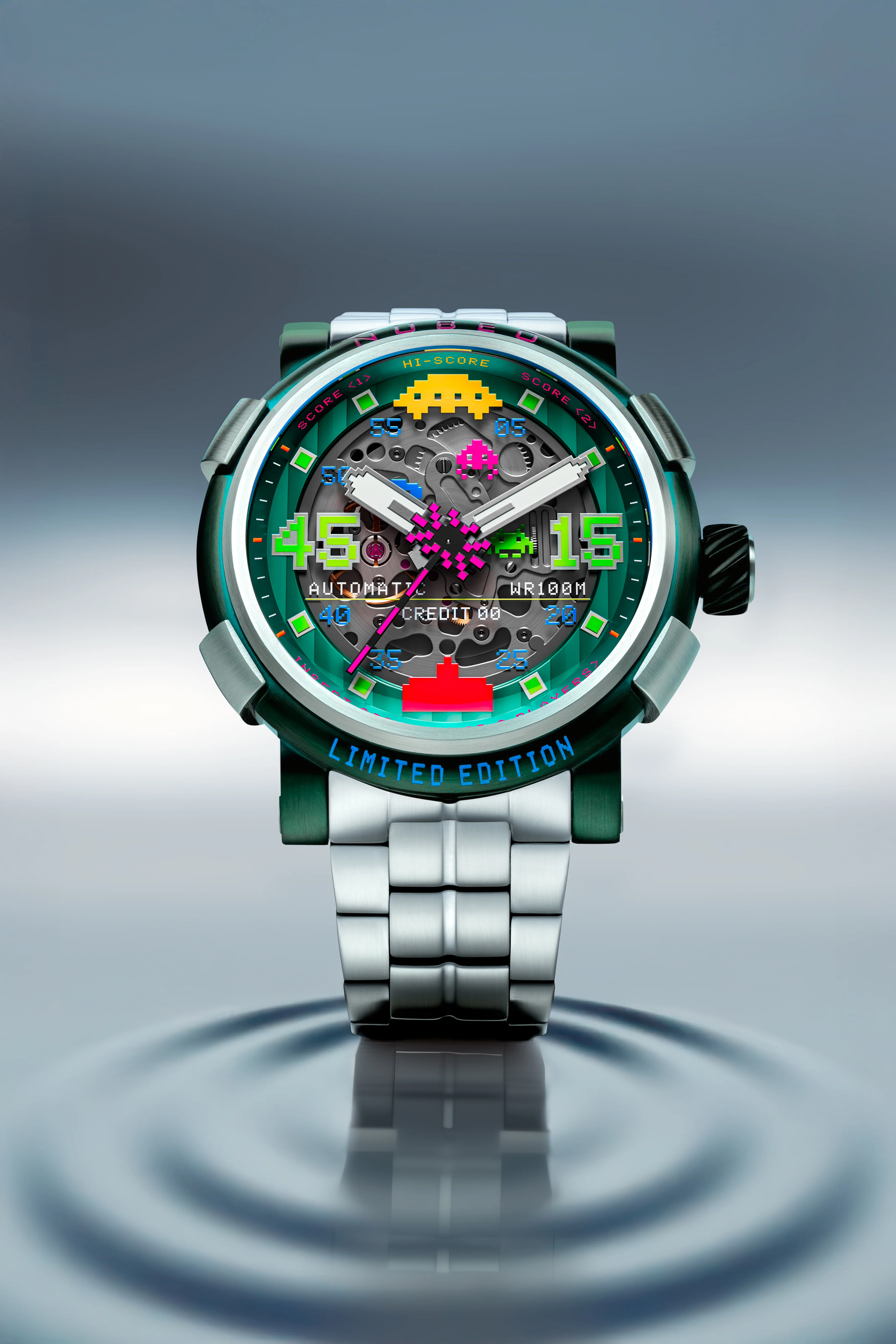 Nubeo Men's 50mm Orion Automatic Space Invaders Lmt Ed Interchangeable Bracelet Watch - Image 11