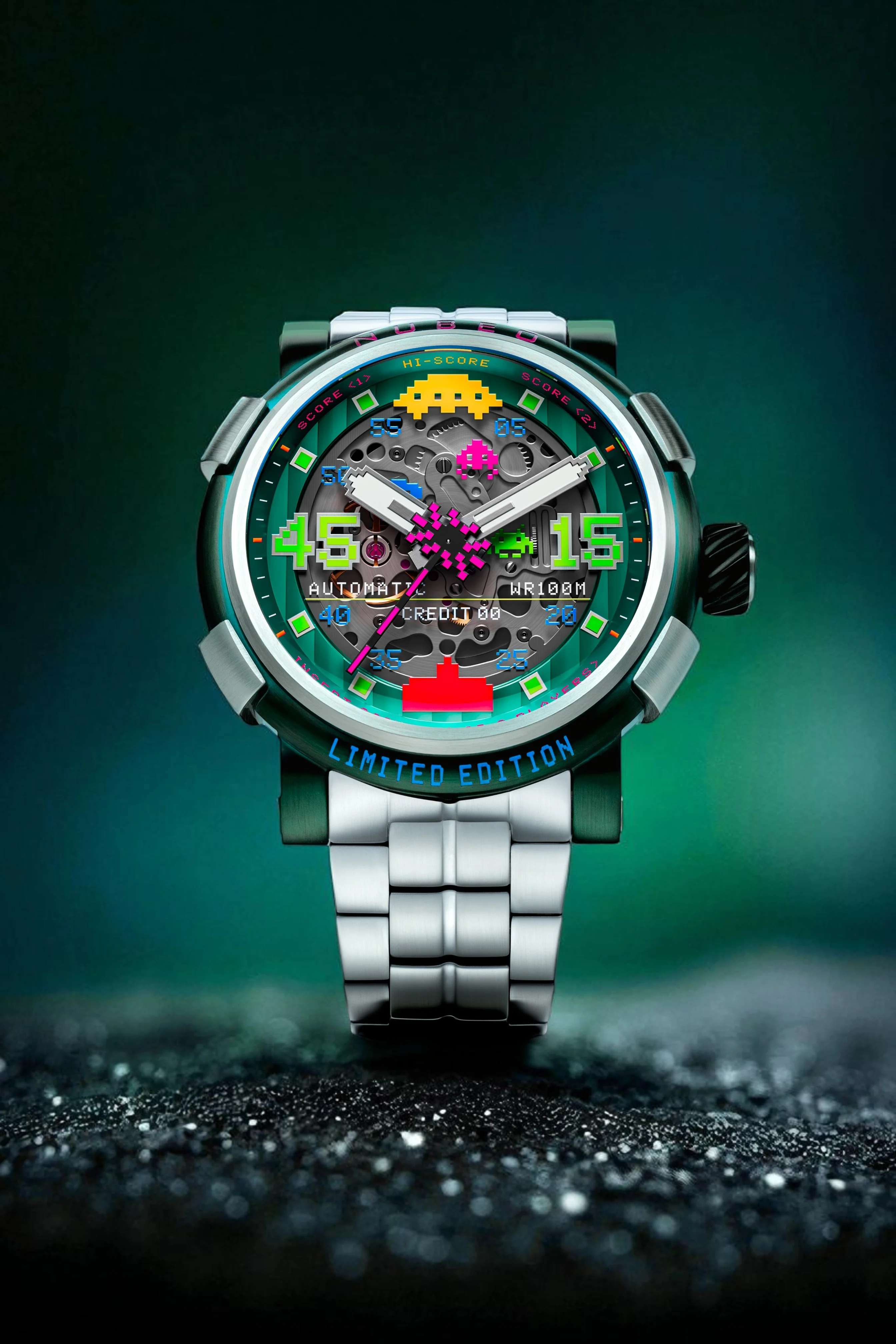 Nubeo Men's 50mm Orion Automatic Space Invaders Lmt Ed Interchangeable Bracelet Watch - Image 12