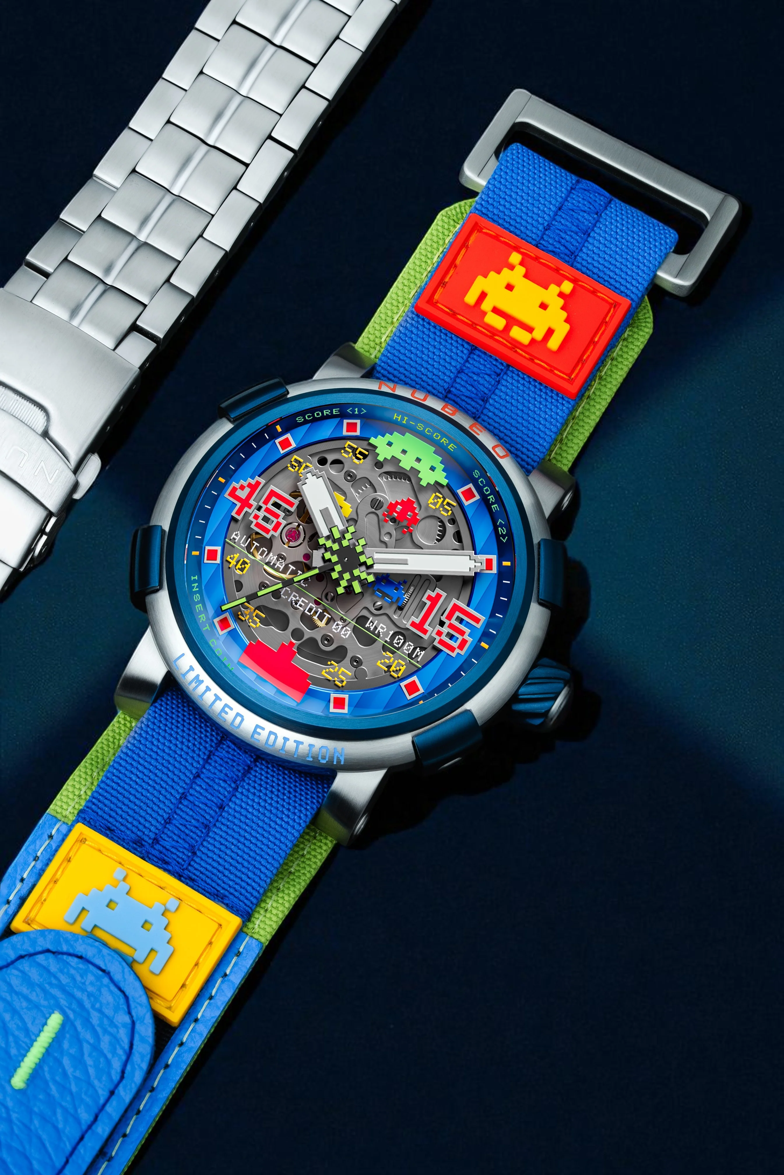 Nubeo Men's 50mm Orion Automatic Space Invaders Lmt Ed Interchangeable Bracelet Watch - Image 14
