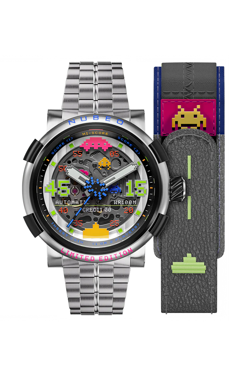 Nubeo Men's 50mm Orion Automatic Space Invaders Lmt Ed Interchangeable Bracelet Watch - Image 2