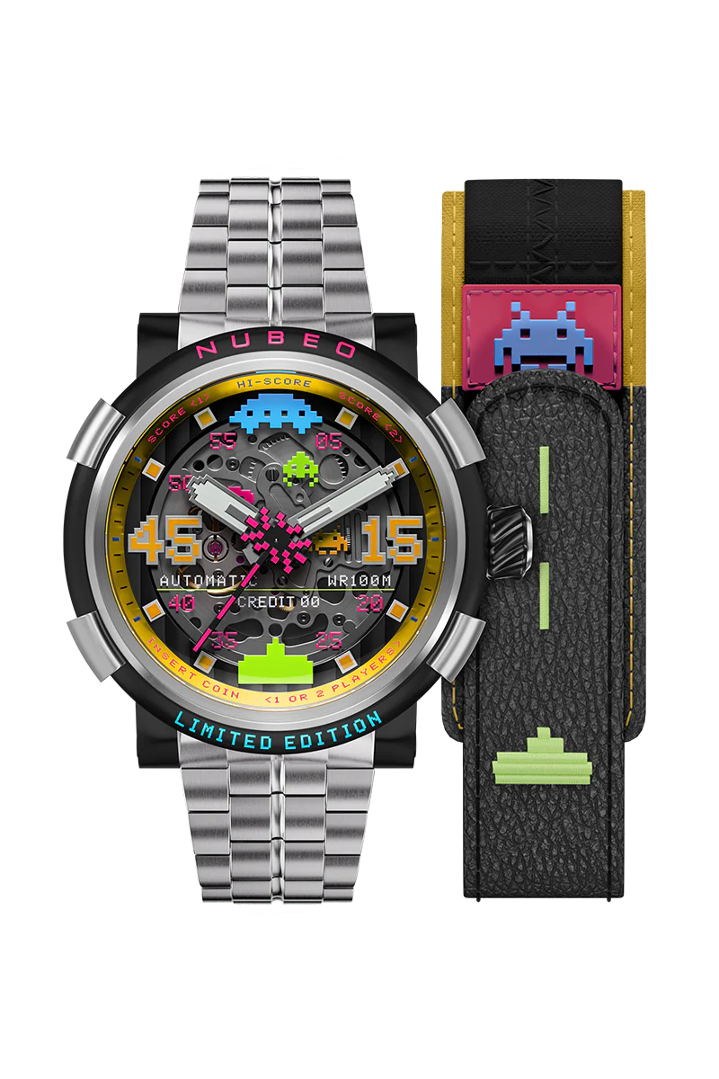 Nubeo Men's 50mm Orion Automatic Space Invaders Lmt Ed Interchangeable Bracelet Watch - Image 4