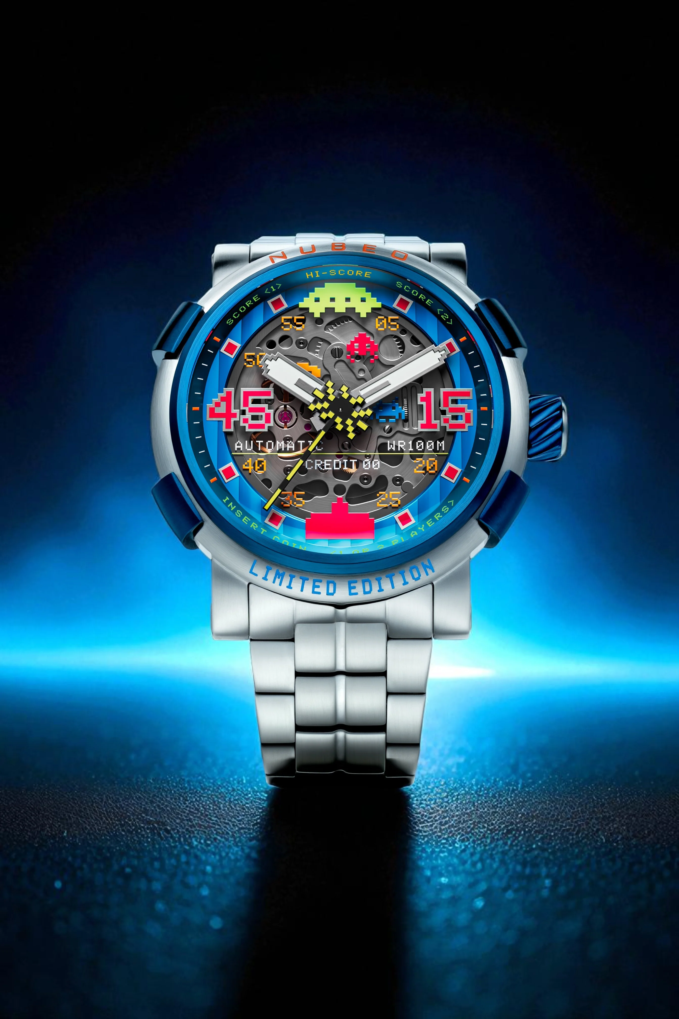 Nubeo Men's 50mm Orion Automatic Space Invaders Lmt Ed Interchangeable Bracelet Watch - Image 9