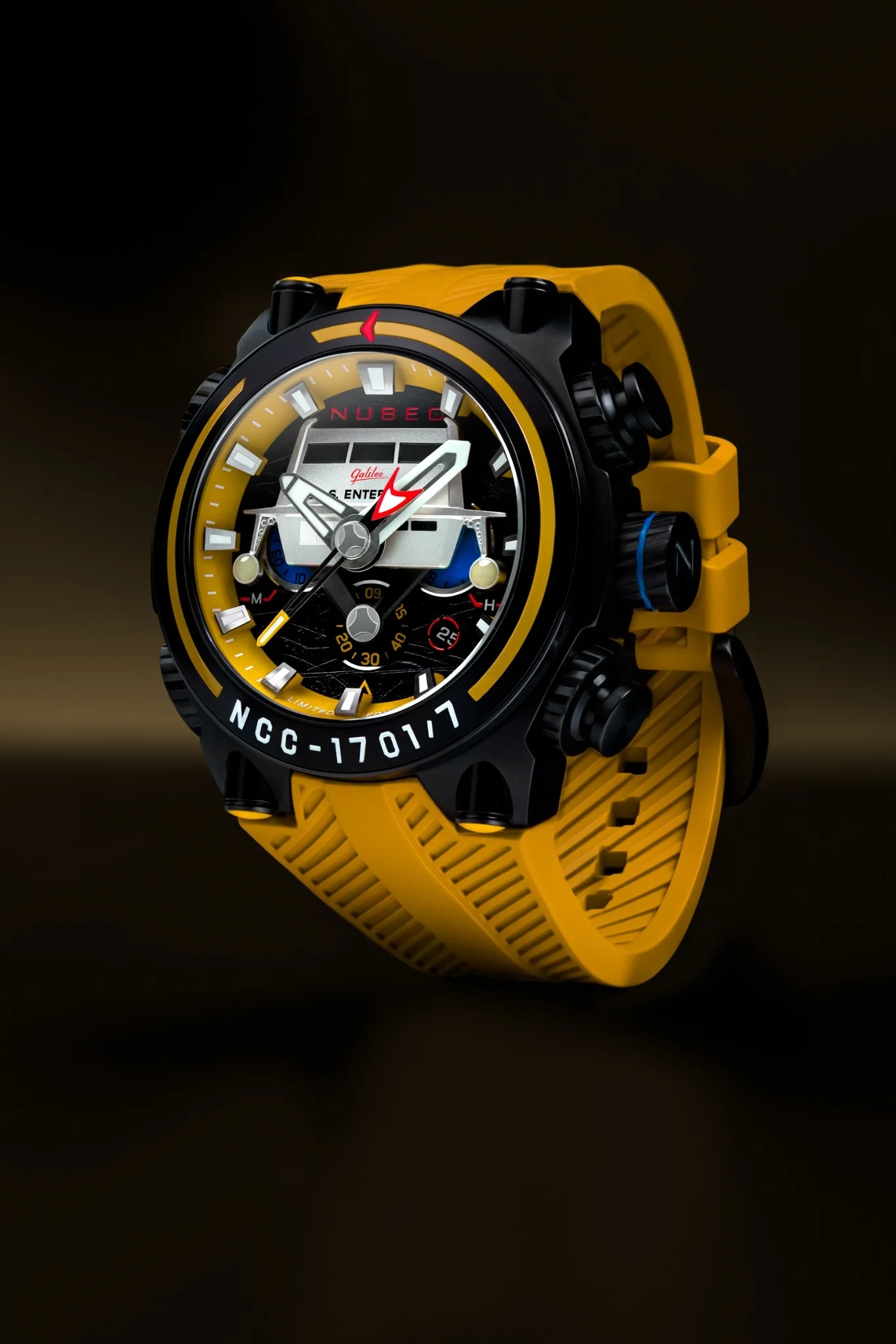 Nubeo Men's 52mm Deimos Star Trek Galileo Limited Edition Strap Watch - Image 7