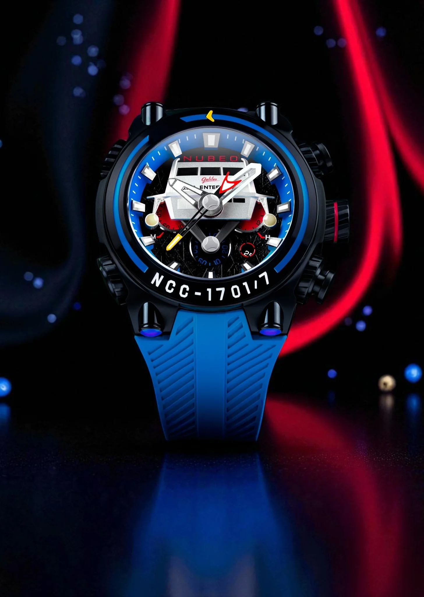 Nubeo Men's 52mm Deimos Star Trek Galileo Limited Edition Strap Watch - Image 8
