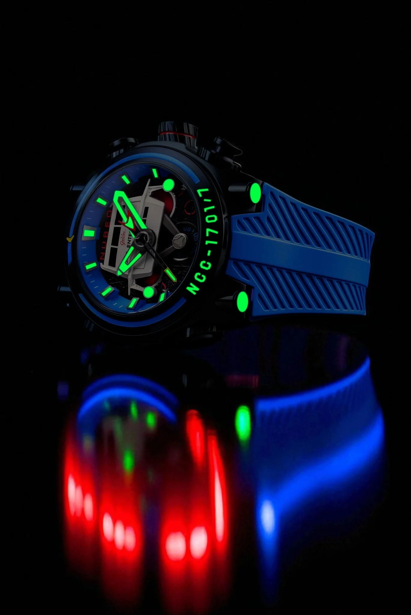 Nubeo Men's 52mm Deimos Star Trek Galileo Limited Edition Strap Watch - Image 9