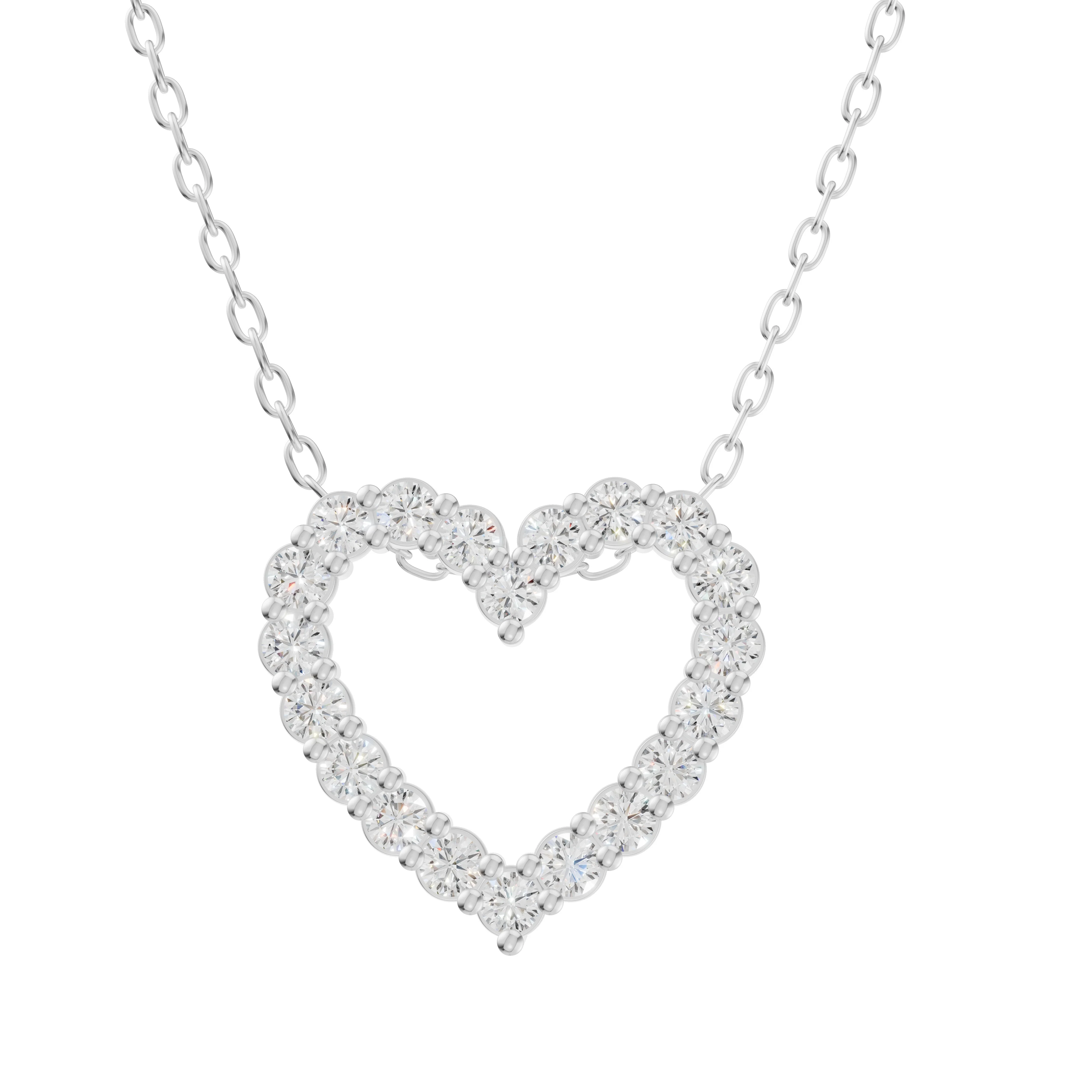 Peace Jewelers 14K Gold 0.25ctw Lab-Grown Diamond Heart Pendant - Image 2