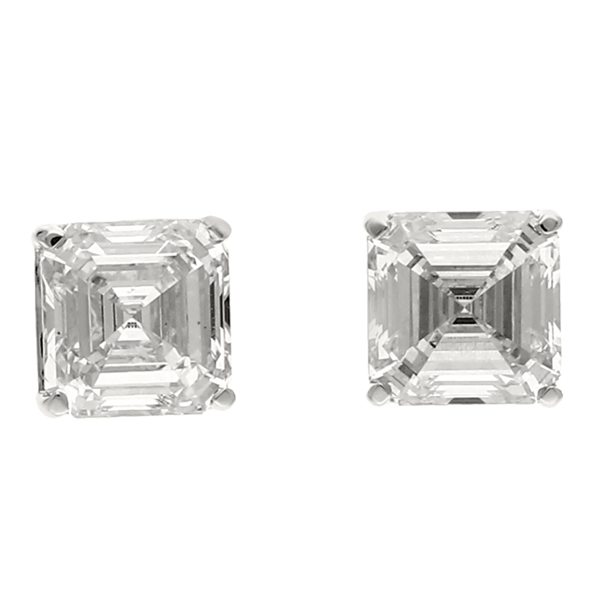 Peace Jewelers 14K Gold Asscher-Cut Lab-Grown Diamond Stud Earrings - Image 3
