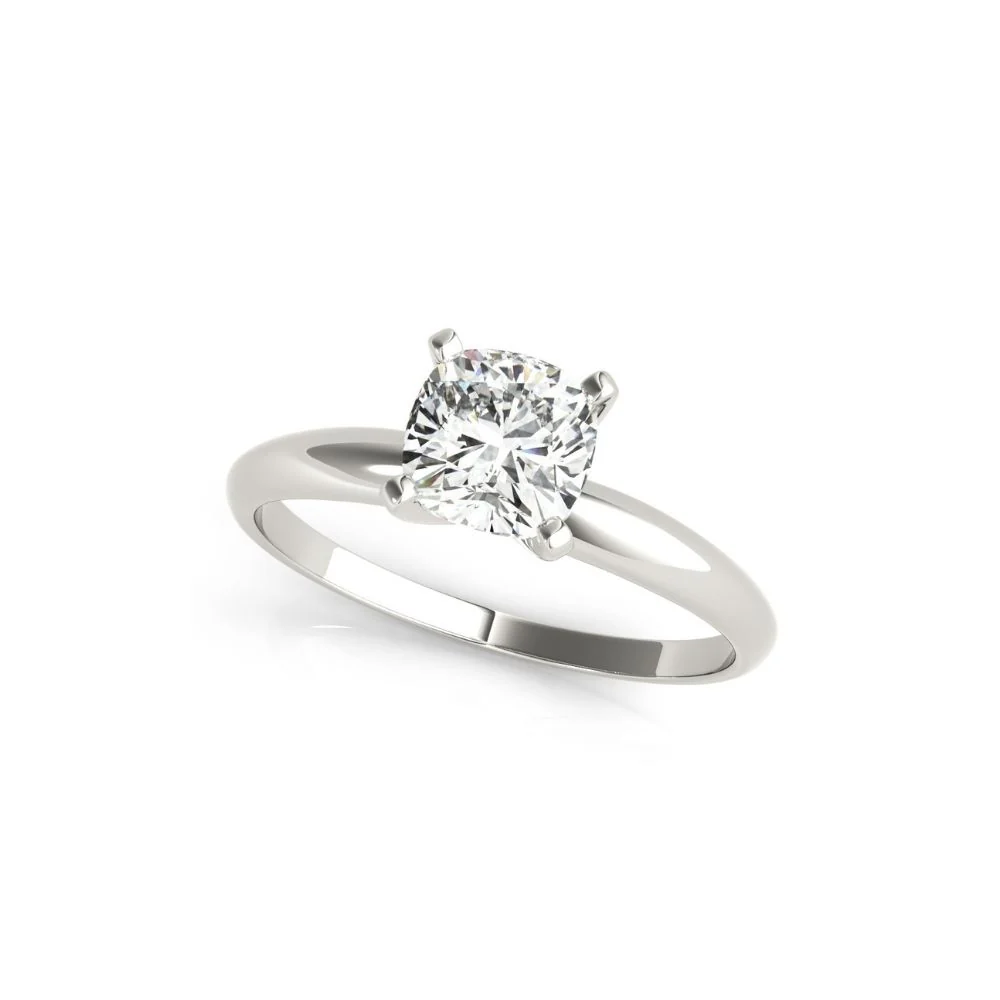 Peace Jewelers 14K Gold Cushion Lab-Grown Diamond Solitaire Ring - Image 2