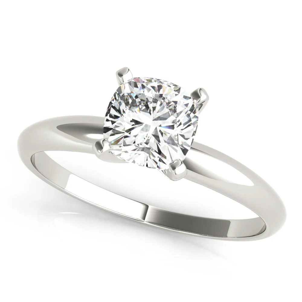 Peace Jewelers 14K Gold Cushion Lab-Grown Diamond Solitaire Ring - Image 4