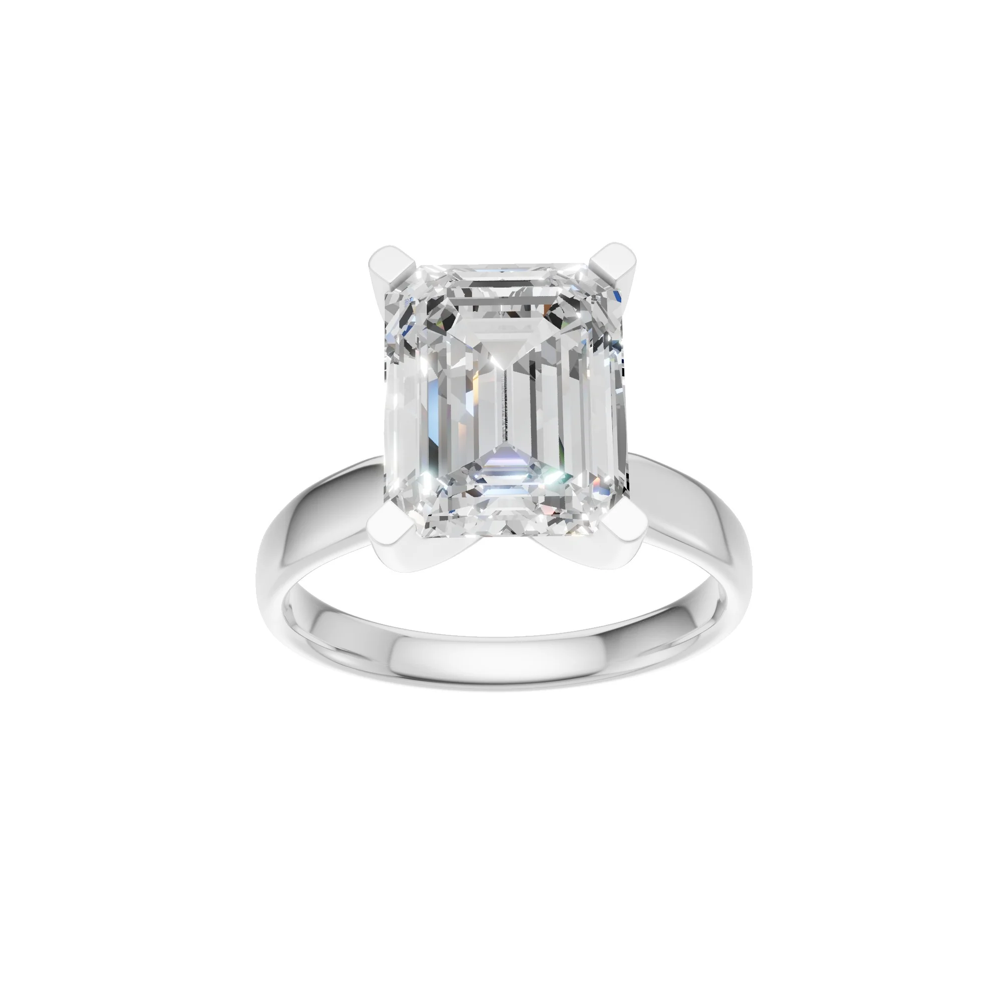 Peace Jewelers 14K Gold Emerald-Cut Lab-Grown Diamond Solitaire Ring - Image 11