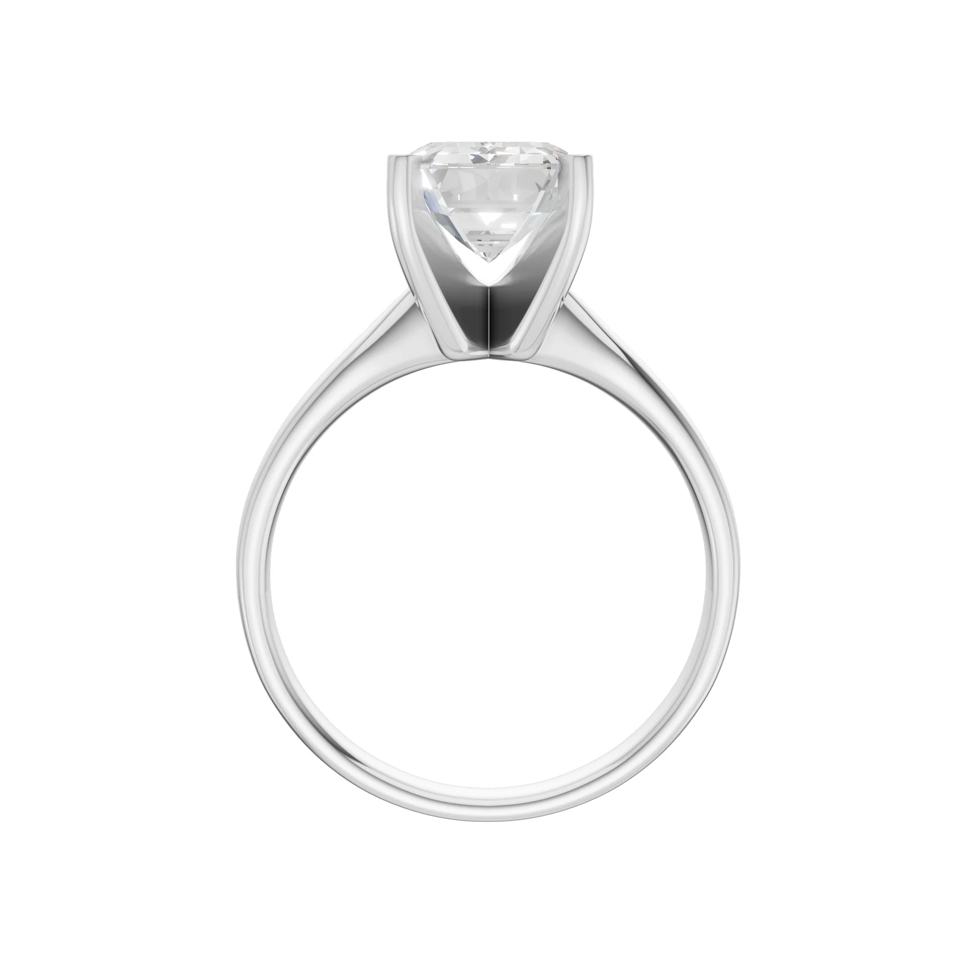 Peace Jewelers 14K Gold Emerald-Cut Lab-Grown Diamond Solitaire Ring - Image 5