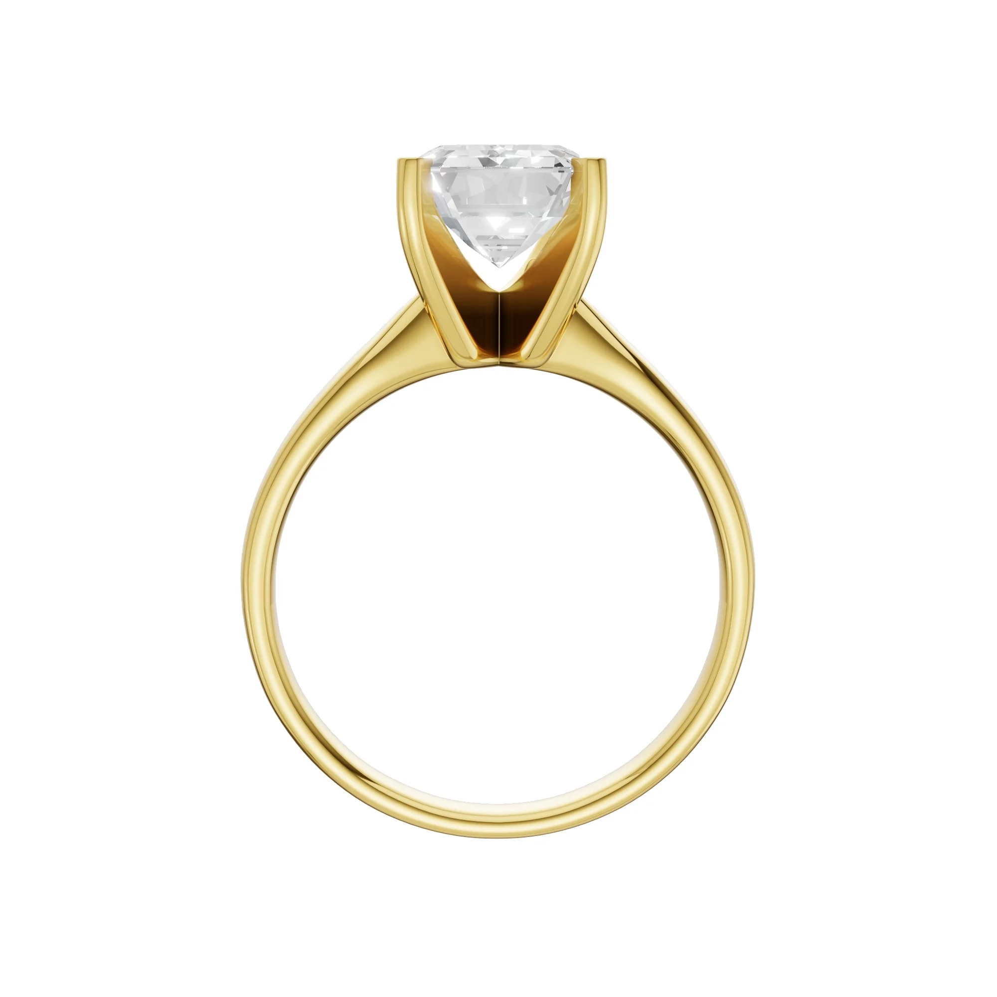 Peace Jewelers 14K Gold Emerald-Cut Lab-Grown Diamond Solitaire Ring - Image 6