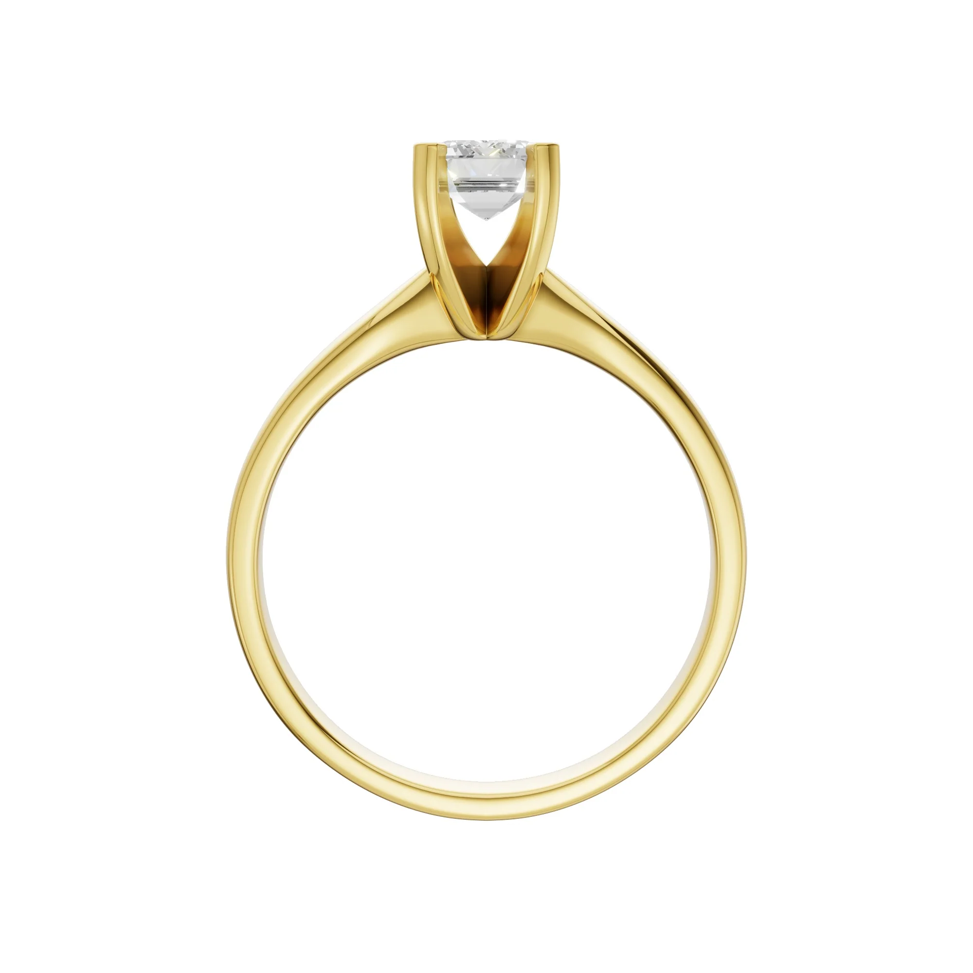 Peace Jewelers 14K Gold Emerald-Cut Lab-Grown Diamond Solitaire Ring - Image 8