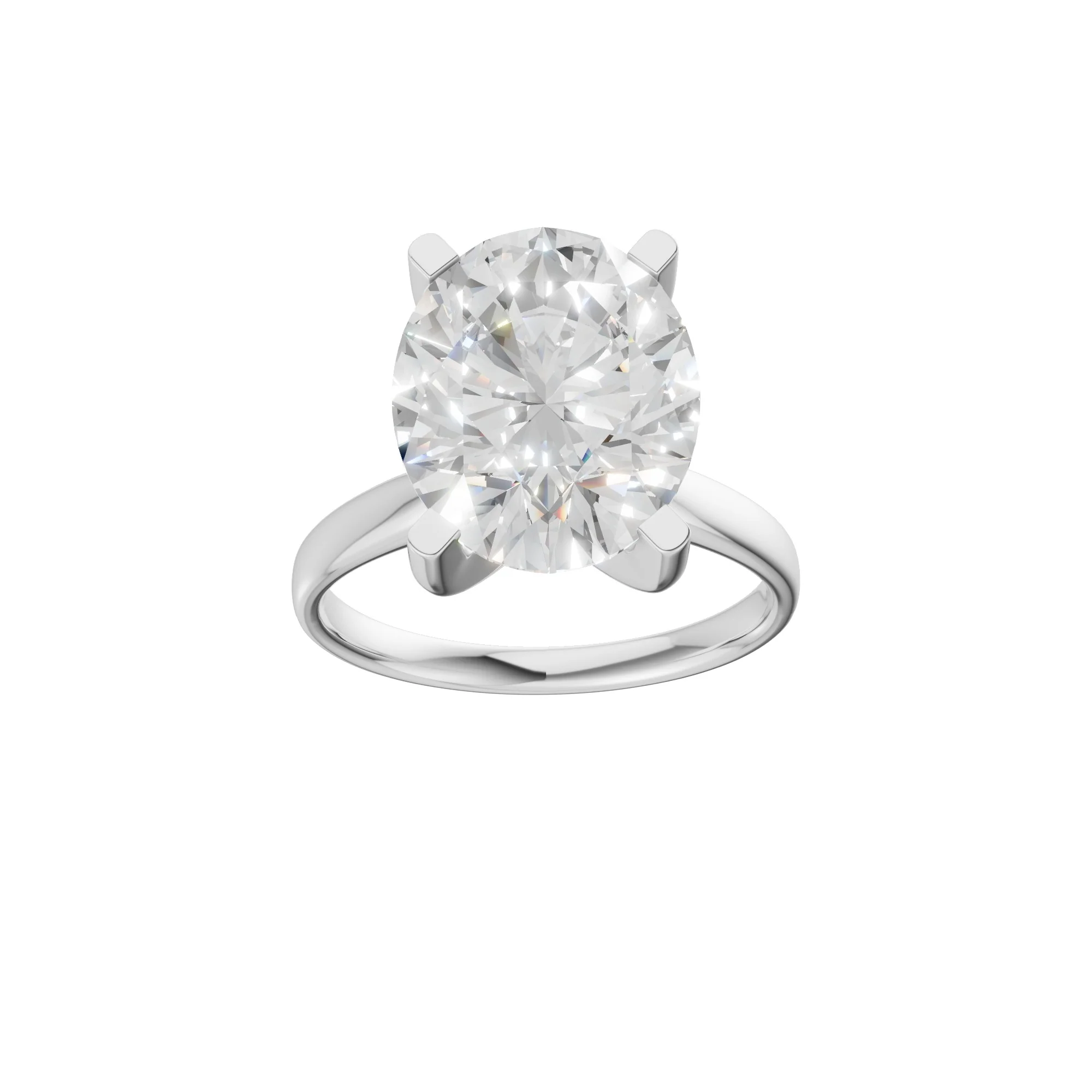 Peace Jewelers 14K Gold Oval Lab-Grown Diamond Solitaire Ring - Image 10