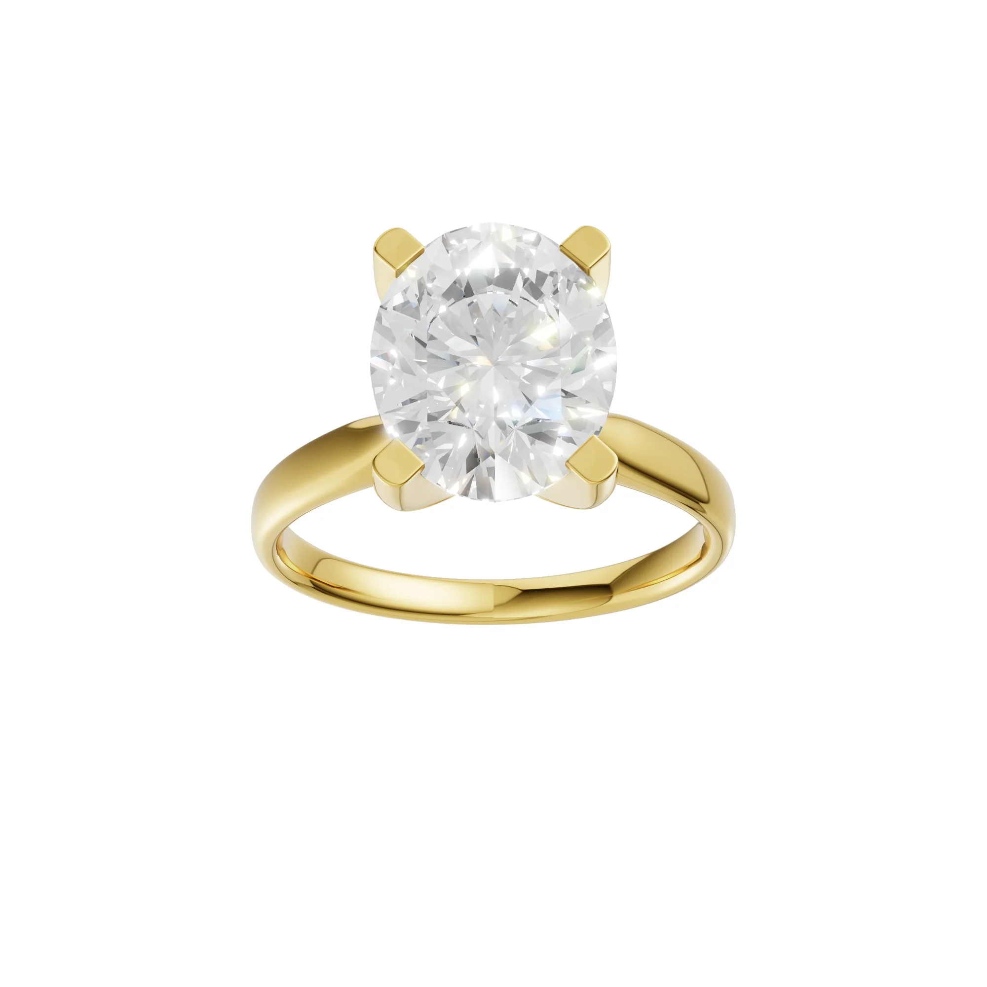 Peace Jewelers 14K Gold Oval Lab-Grown Diamond Solitaire Ring - Image 12