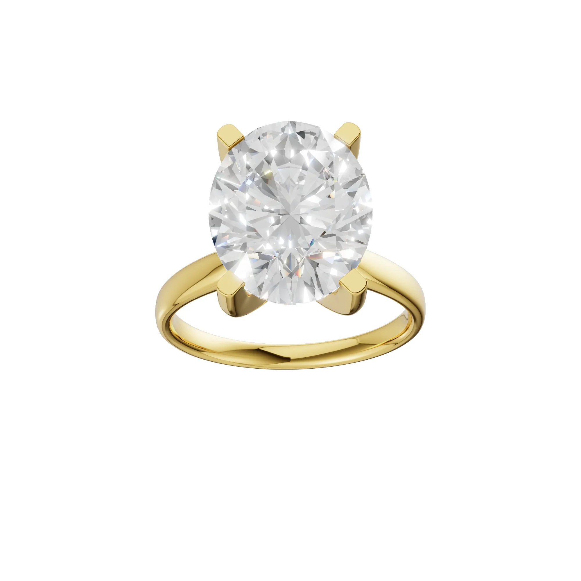 Peace Jewelers 14K Gold Oval Lab-Grown Diamond Solitaire Ring - Image 13