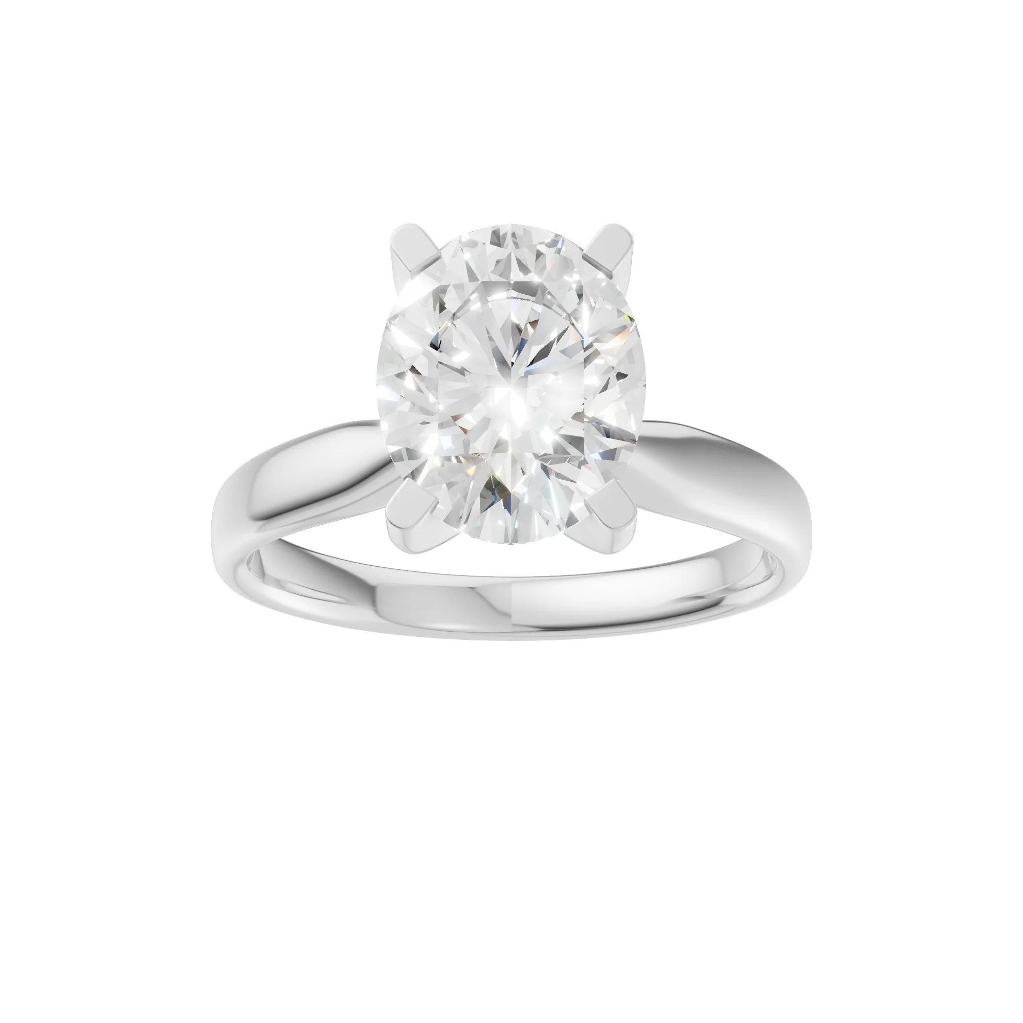 Peace Jewelers 14K Gold Oval Lab-Grown Diamond Solitaire Ring - Image 2
