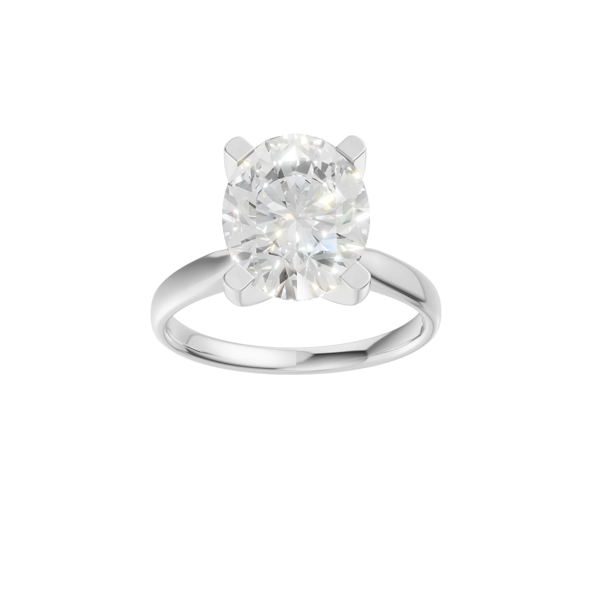 Peace Jewelers 14K Gold Oval Lab-Grown Diamond Solitaire Ring - Image 9