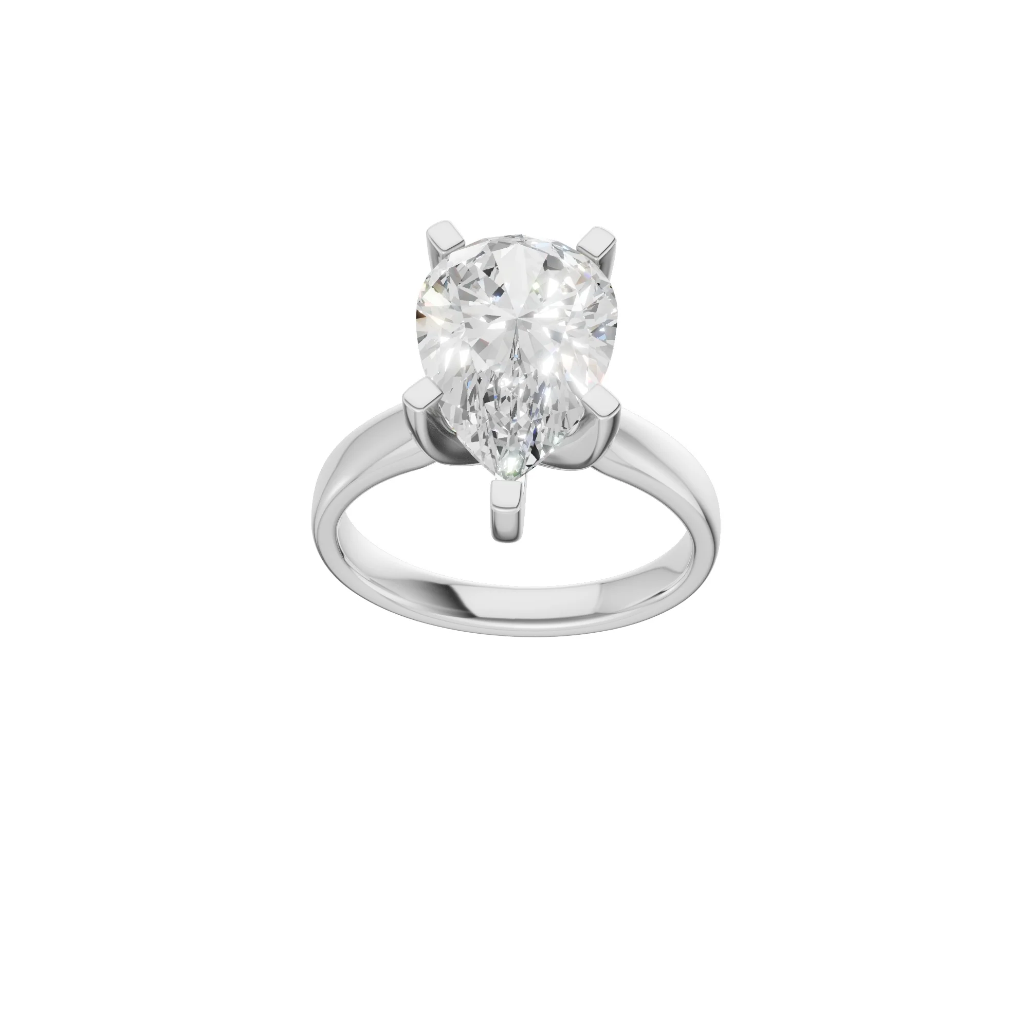 Peace Jewelers 14K Gold Pear Shaped Lab-Grown Diamond Solitaire Ring - Image 10