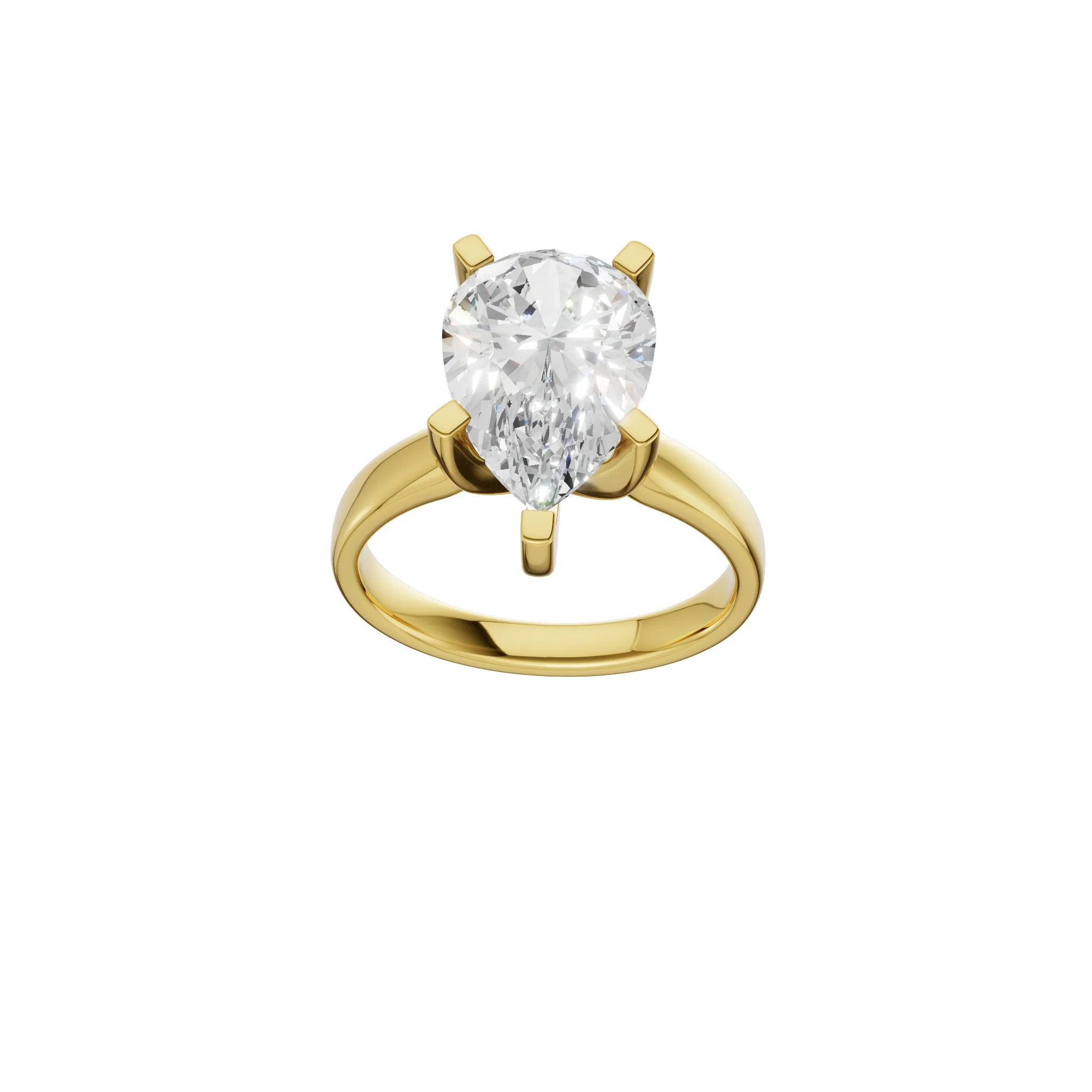 Peace Jewelers 14K Gold Pear Shaped Lab-Grown Diamond Solitaire Ring - Image 12