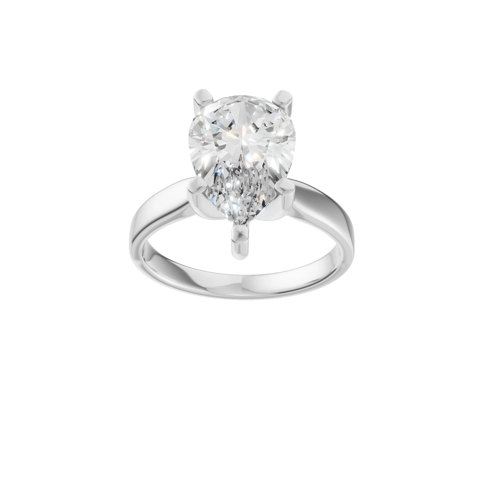 Peace Jewelers 14K Gold Pear Shaped Lab-Grown Diamond Solitaire Ring - Image 9