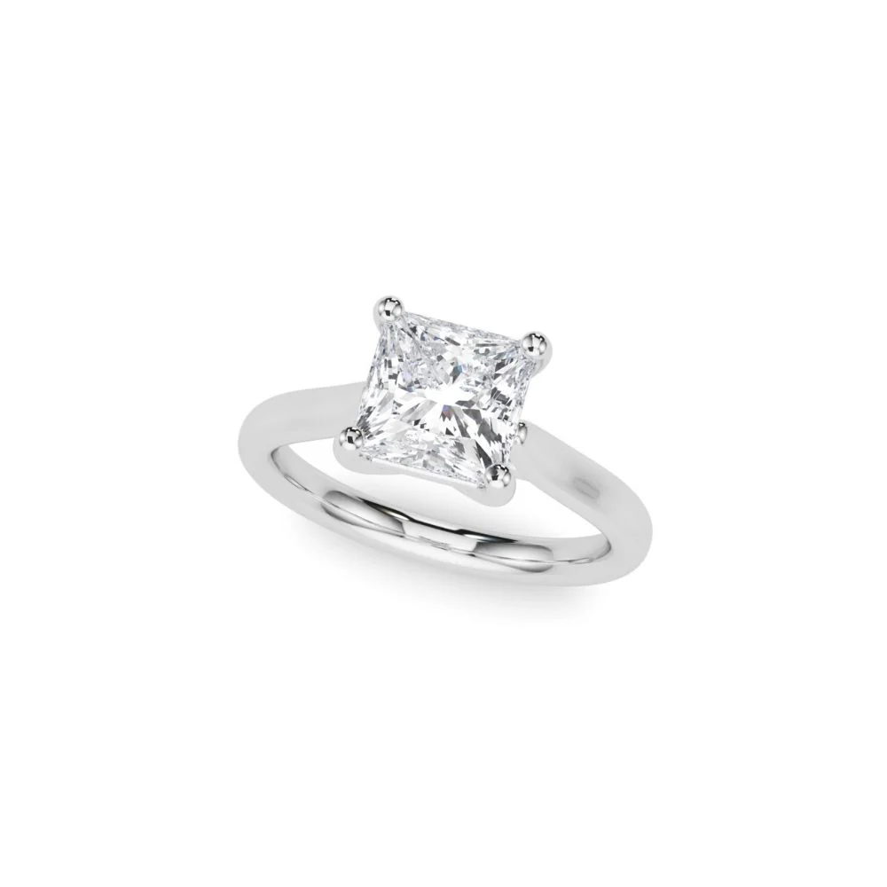Peace Jewelers 14K Gold Princess-Cut Lab-Grown Diamond Solitaire Ring - Image 2