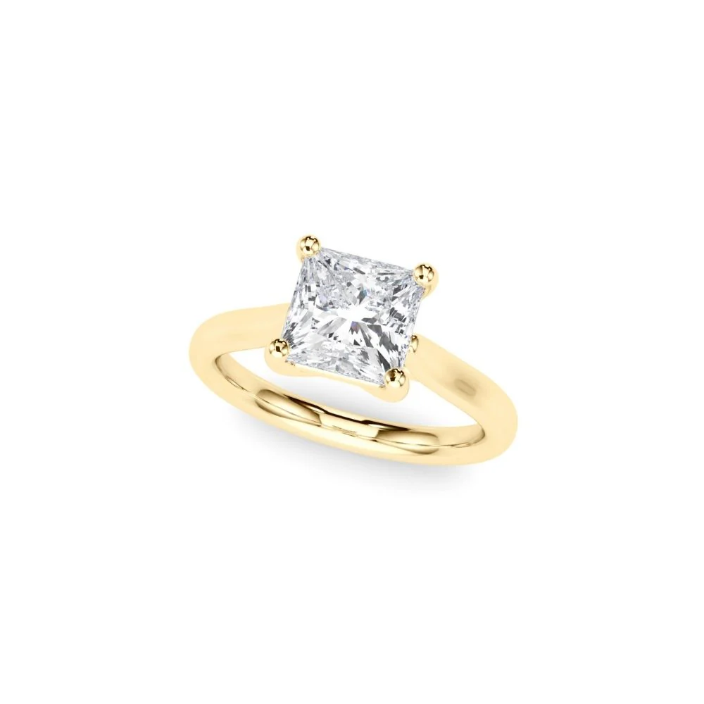 Peace Jewelers 14K Gold Princess-Cut Lab-Grown Diamond Solitaire Ring - Image 3