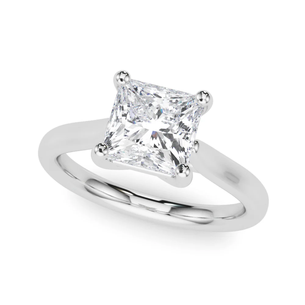 Peace Jewelers 14K Gold Princess-Cut Lab-Grown Diamond Solitaire Ring - Image 4