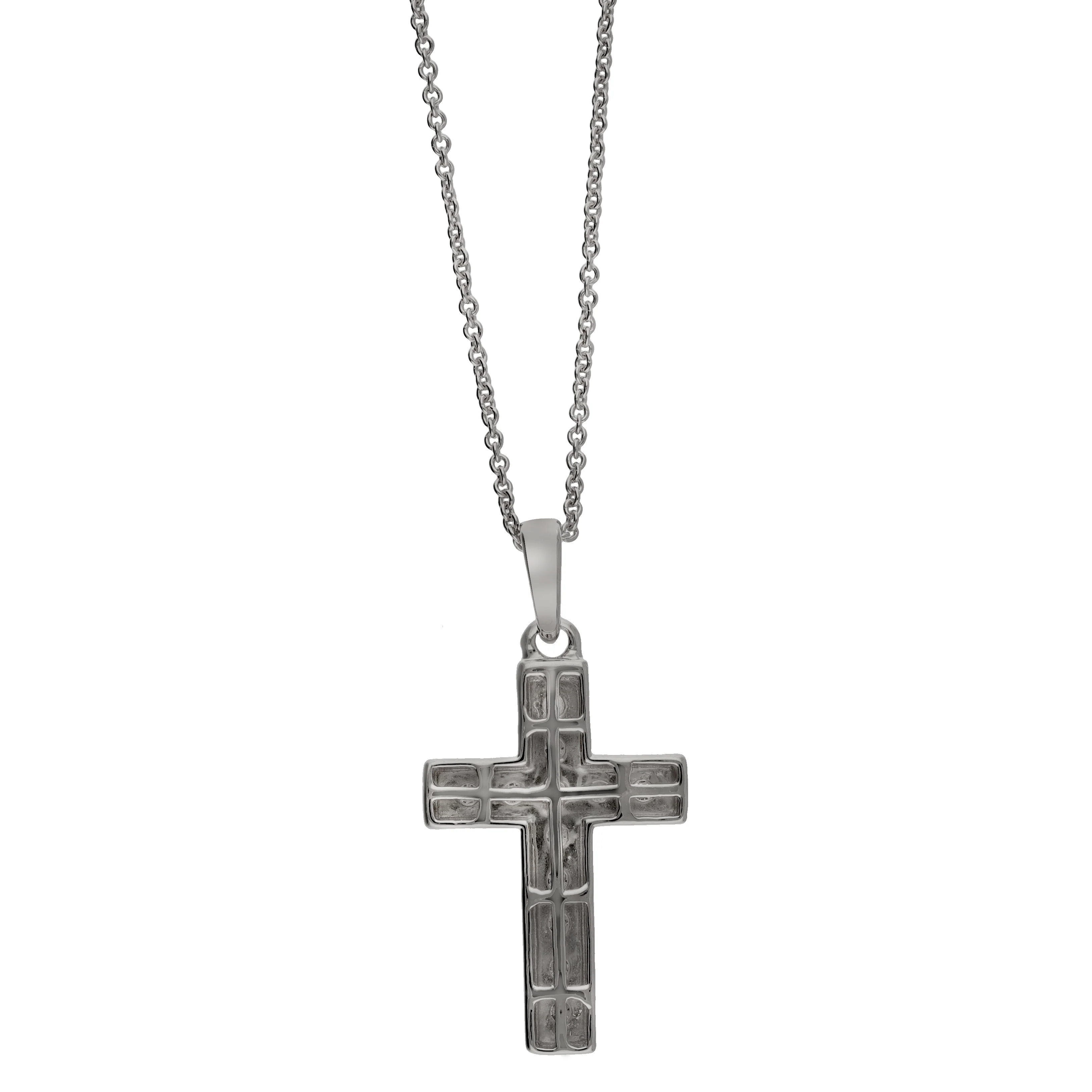 Peace Jewelers Sterling Silver 0.50ctw Lab-Grown Diamond Cross Pendant with Chain - Image 3