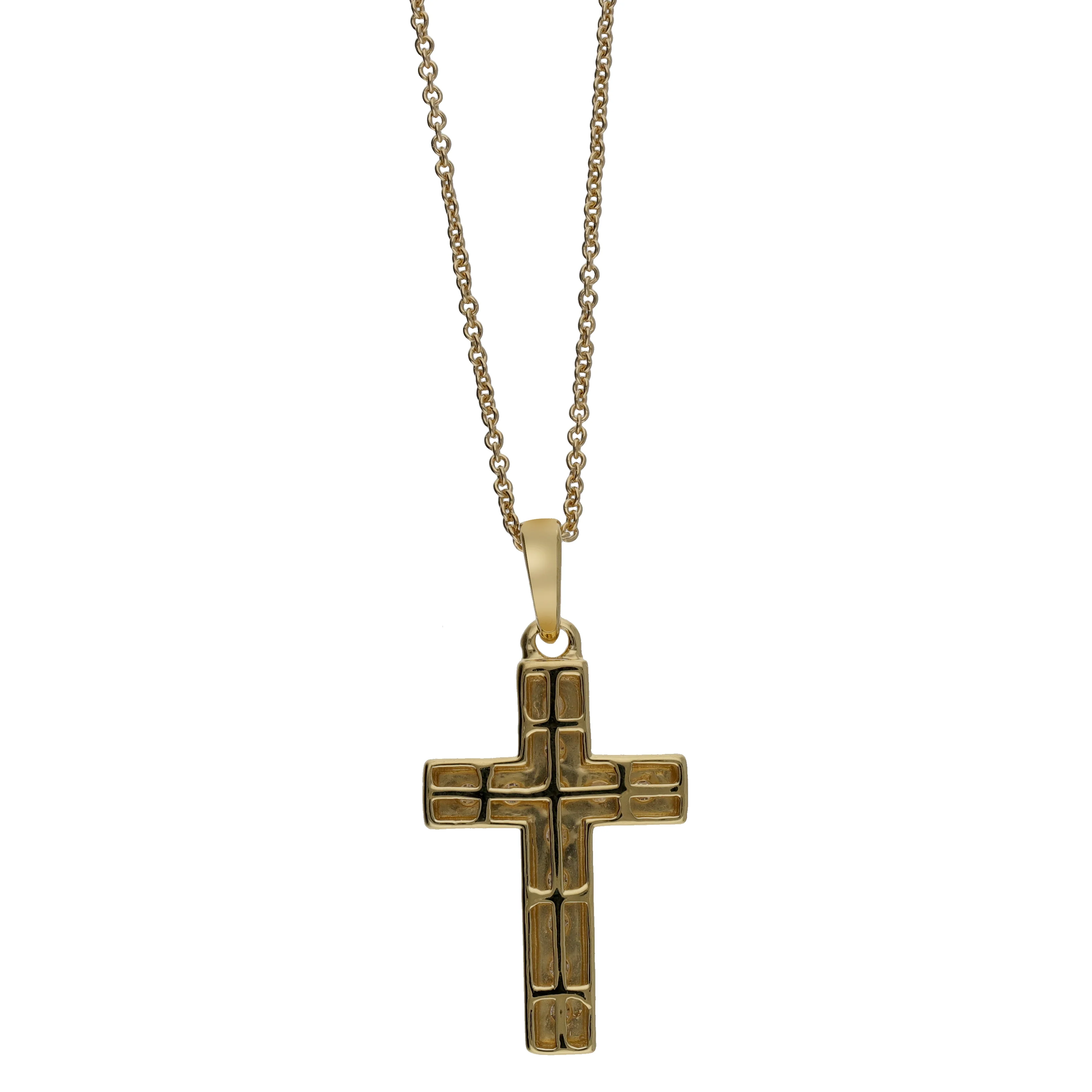 Peace Jewelers Sterling Silver 0.50ctw Lab-Grown Diamond Cross Pendant with Chain - Image 4
