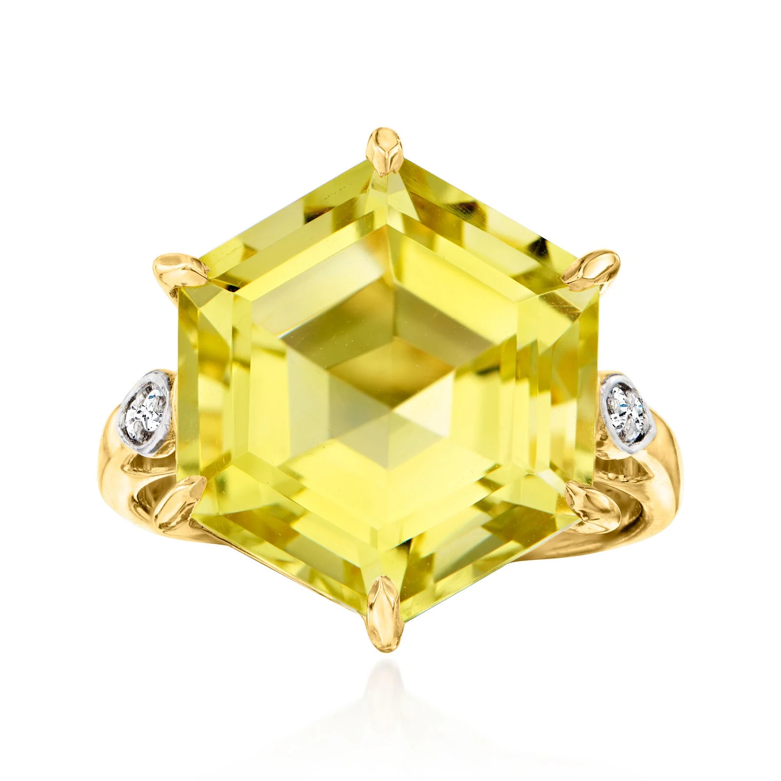 Pinctore Sterling Silver 14mm Specialty Cut Gemstone Solitaire Ring - Image 5