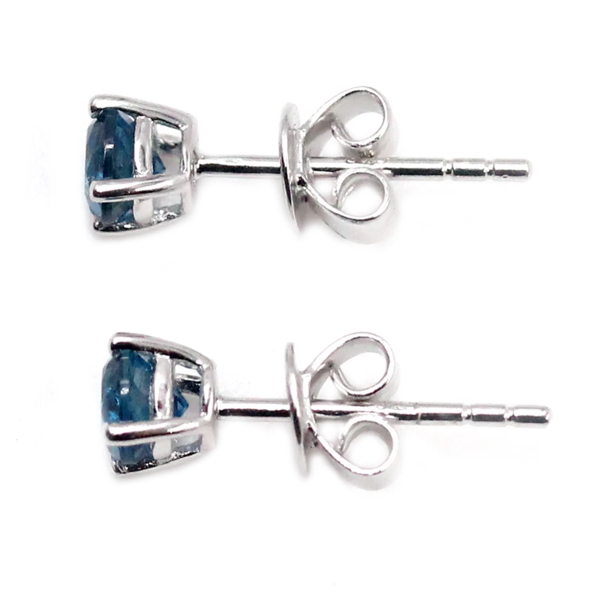 Pinctore Sterling Silver 4mm Round Gemstone Stud Earrings - Image 13