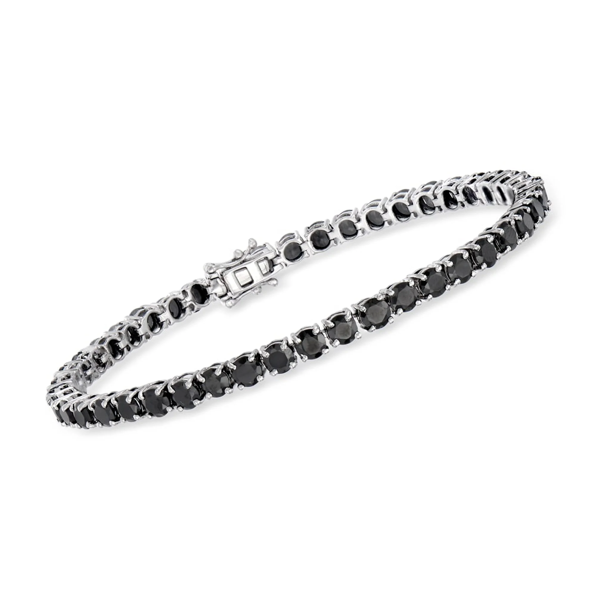 Pinctore Sterling Silver 4mm Round Gemstone Tennis Bracelet - Image 8