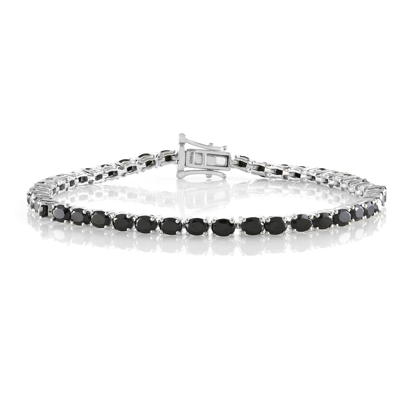 Pinctore Sterling Silver 4x3mm Oval Gemstone Tennis Bracelet - Image 4