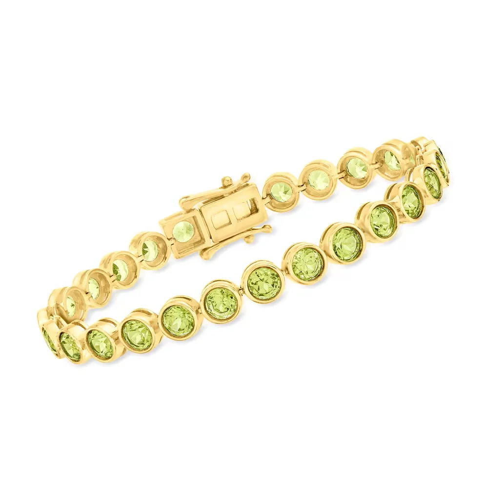 Pinctore Sterling Silver 5mm Gemstone Bezel-Set Line Bracelet - Image 2