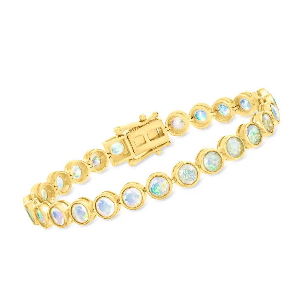 Pinctore Sterling Silver 5mm Gemstone Bezel-Set Line Bracelet - Image 3