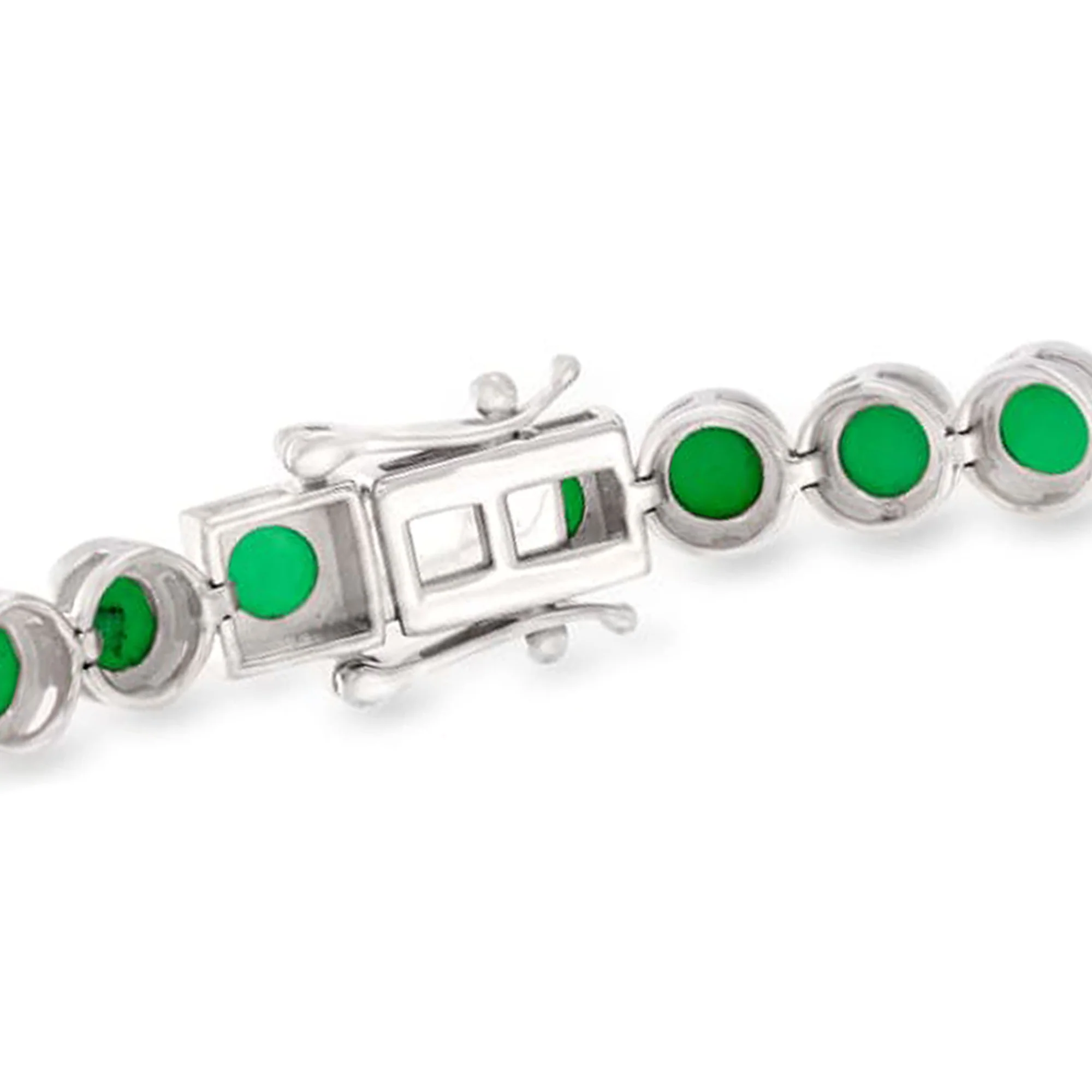 Pinctore Sterling Silver 5mm Round Gemstone Bezel-Set Tennis Bracelet - Image 6