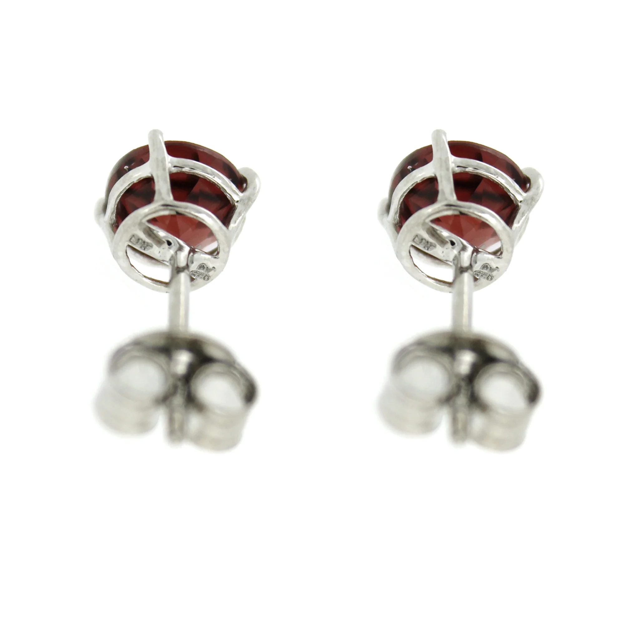 Pinctore Sterling Silver 6mm Round Gemstone Stud Earrings - Image 12
