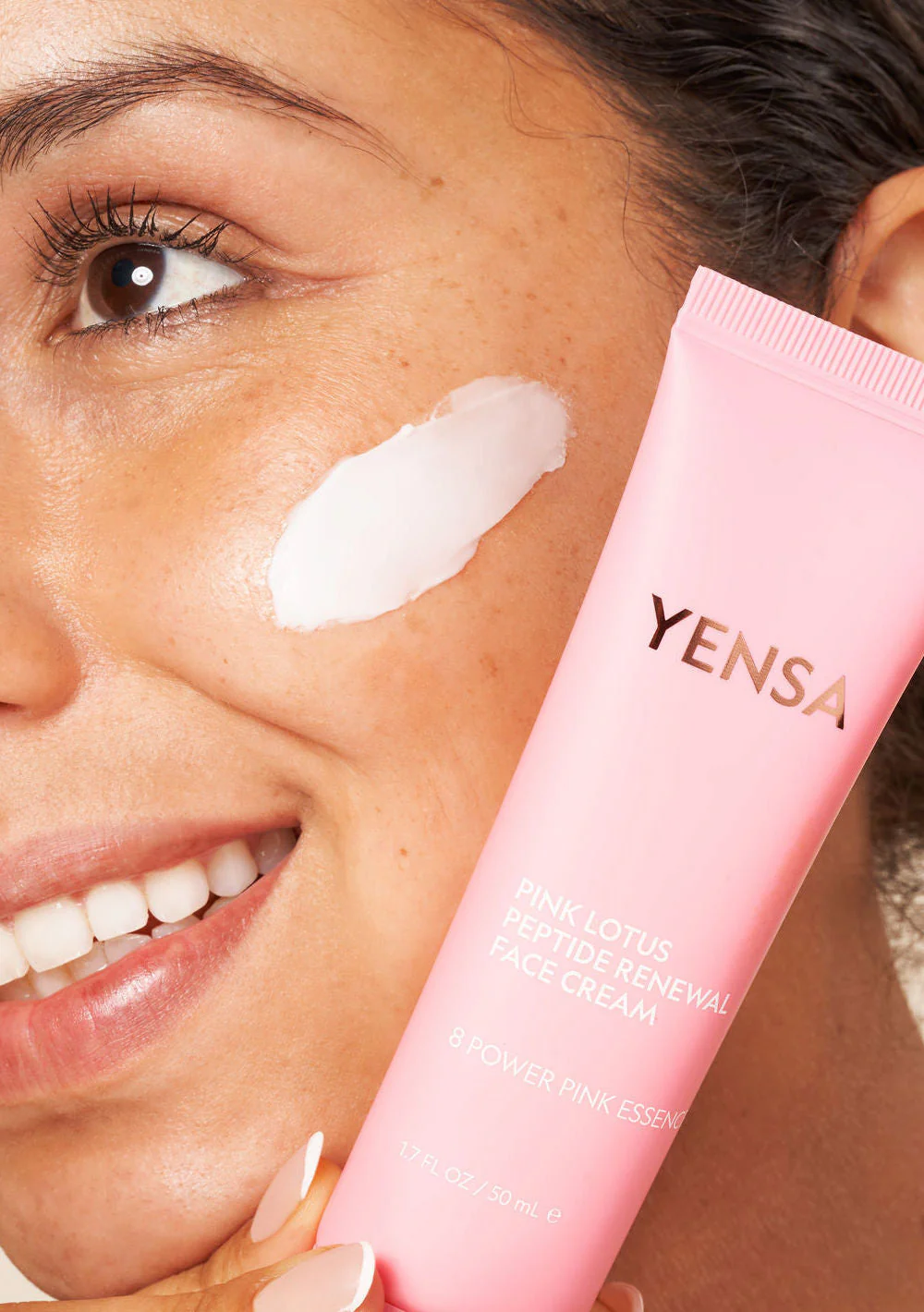 YENSA Pink Lotus Peptide Renewal Face Cream 1.7oz - Image 2